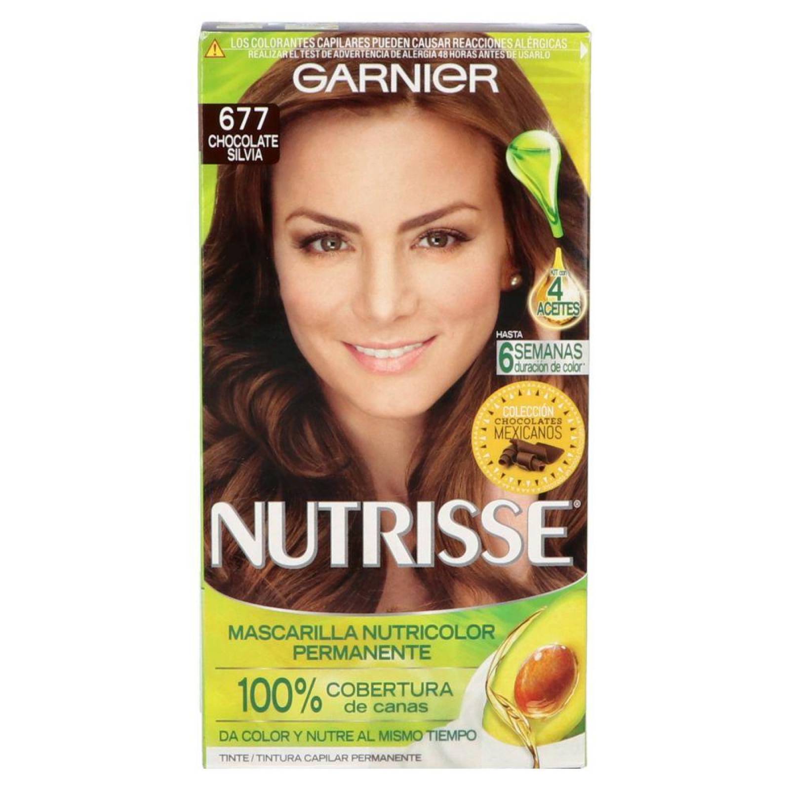TINTE CAPILAR GARNIER NUTRISSE CHOCOLATE SILVIA CAJA 5 PIEZAS 