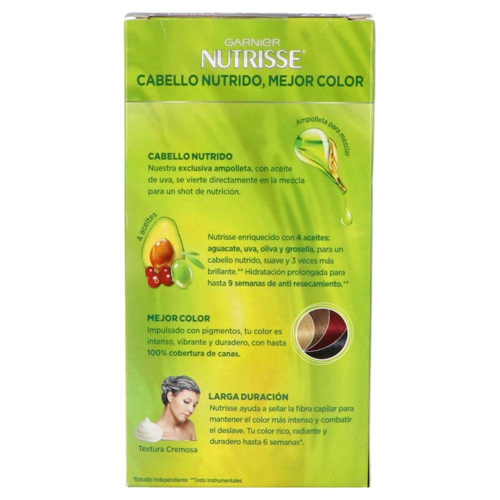 TINTE CAPILAR GARNIER NUTRISSE CHOCOLATE SILVIA CAJA 5 PIEZAS 