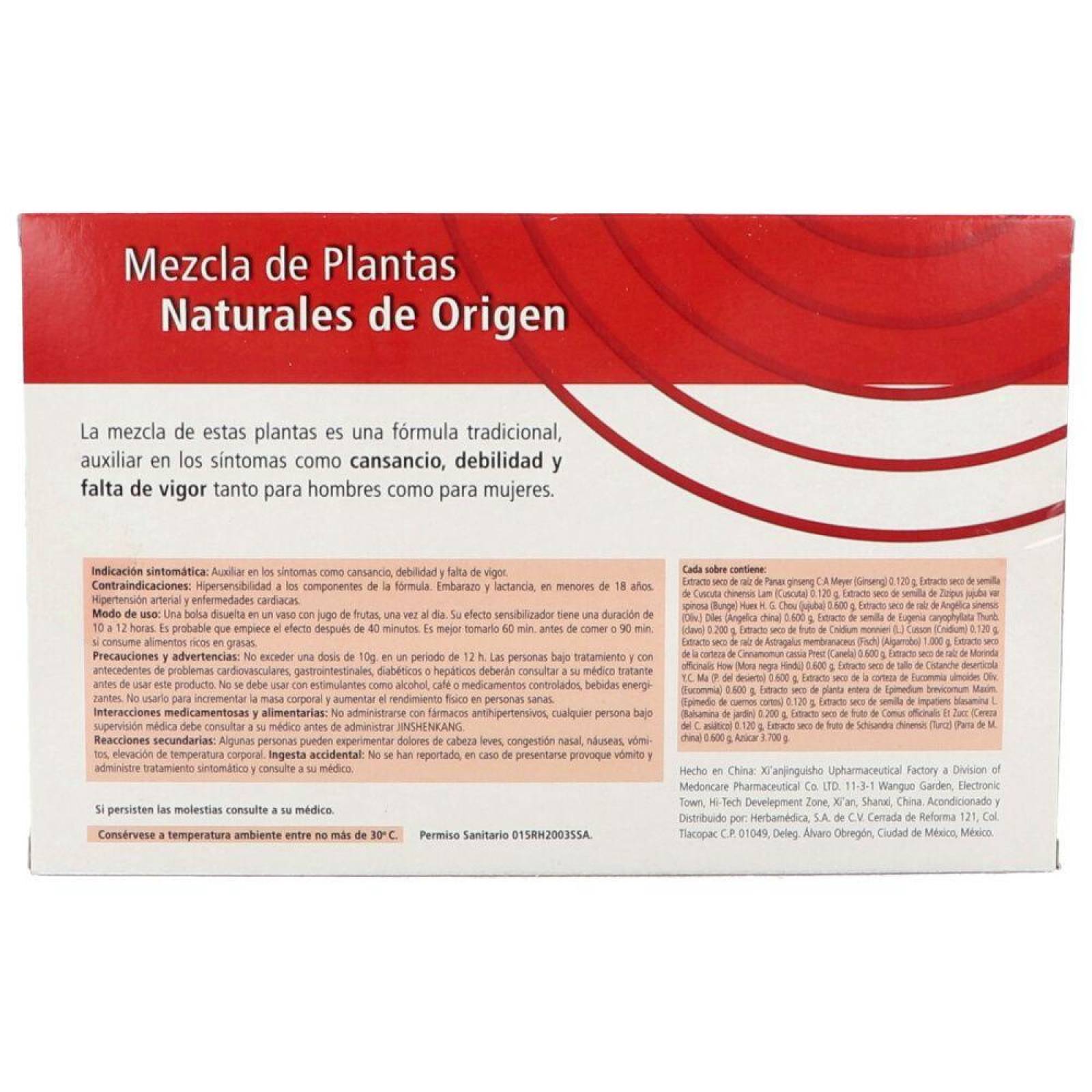 Jinshenkang The Sensual Tea 10 g Caja Con 3 Sobres 