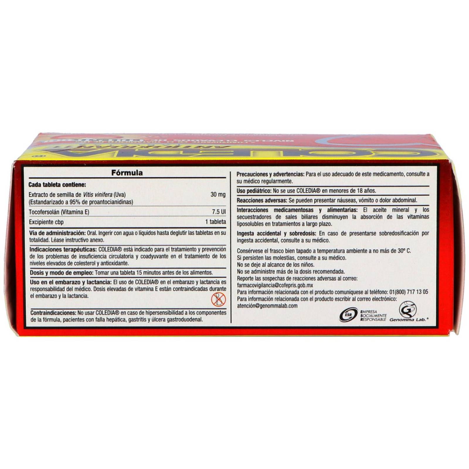 Coledia Antioxidante Caja Con 45 Tabletas 