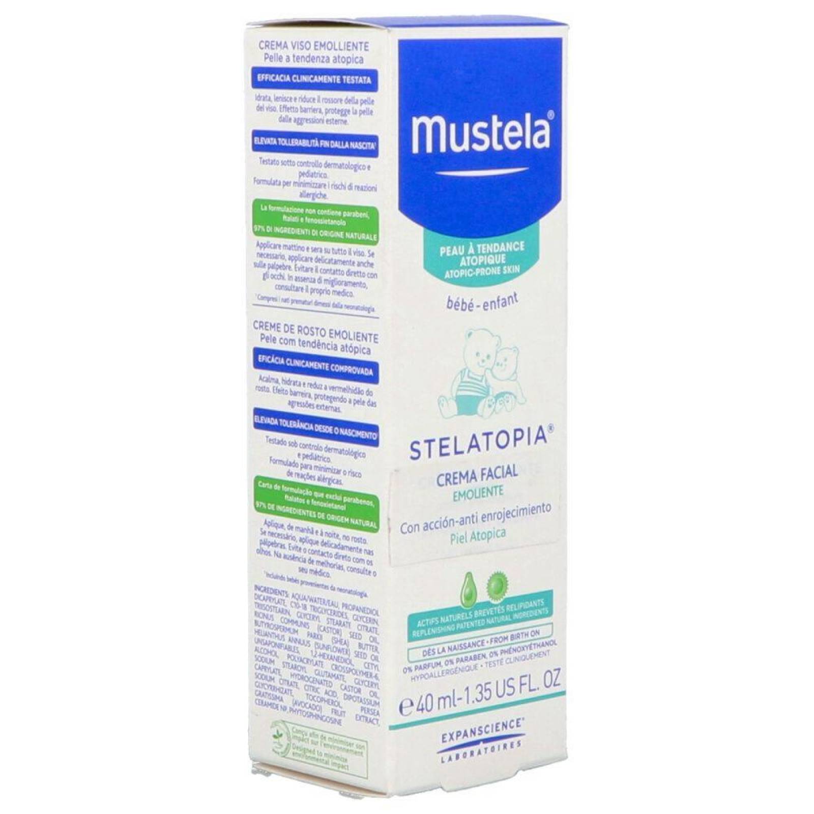 Mustela Crema Emoliente Facial Con 40 mL 