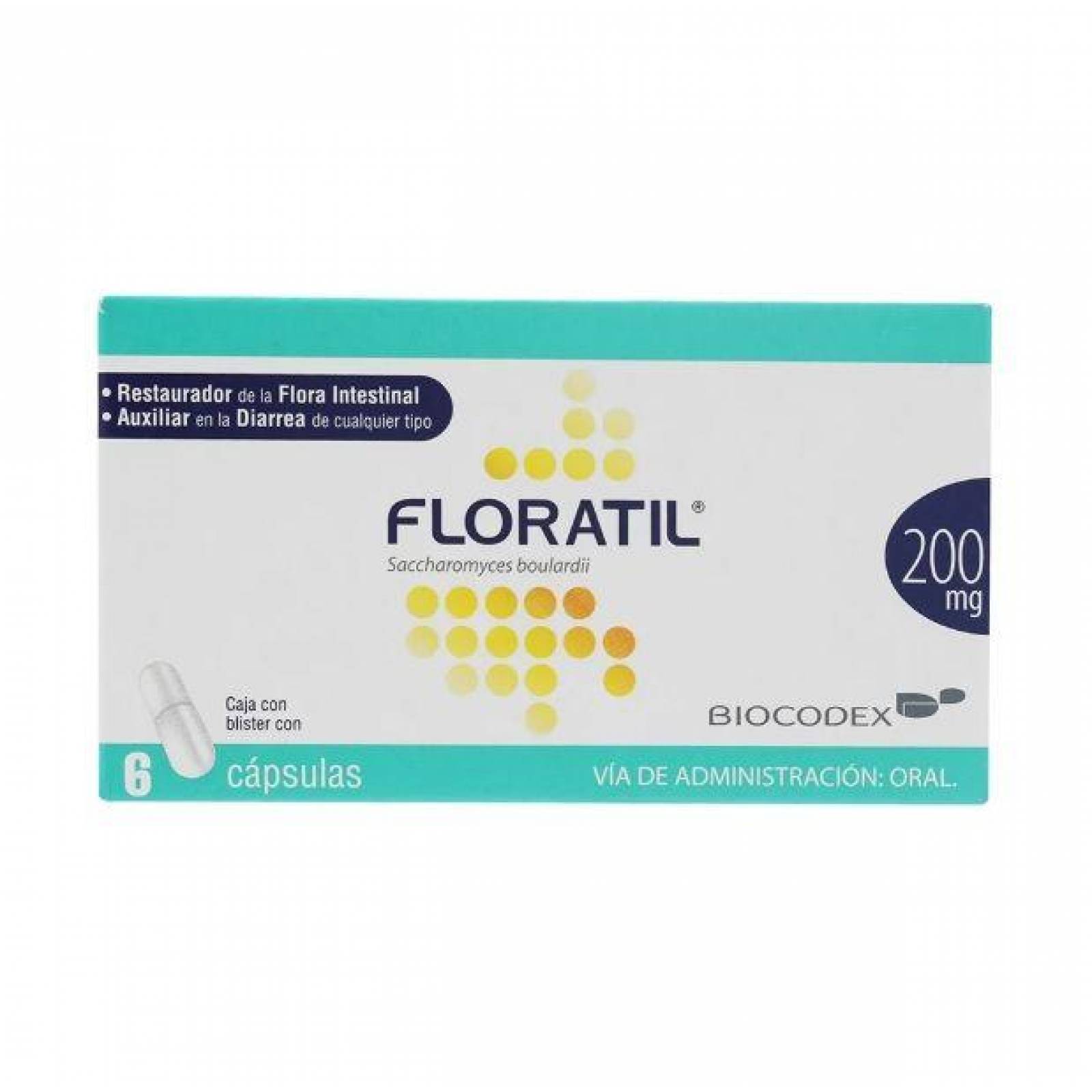 Floratil 200 mg Caja Con 6 Cápsulas 