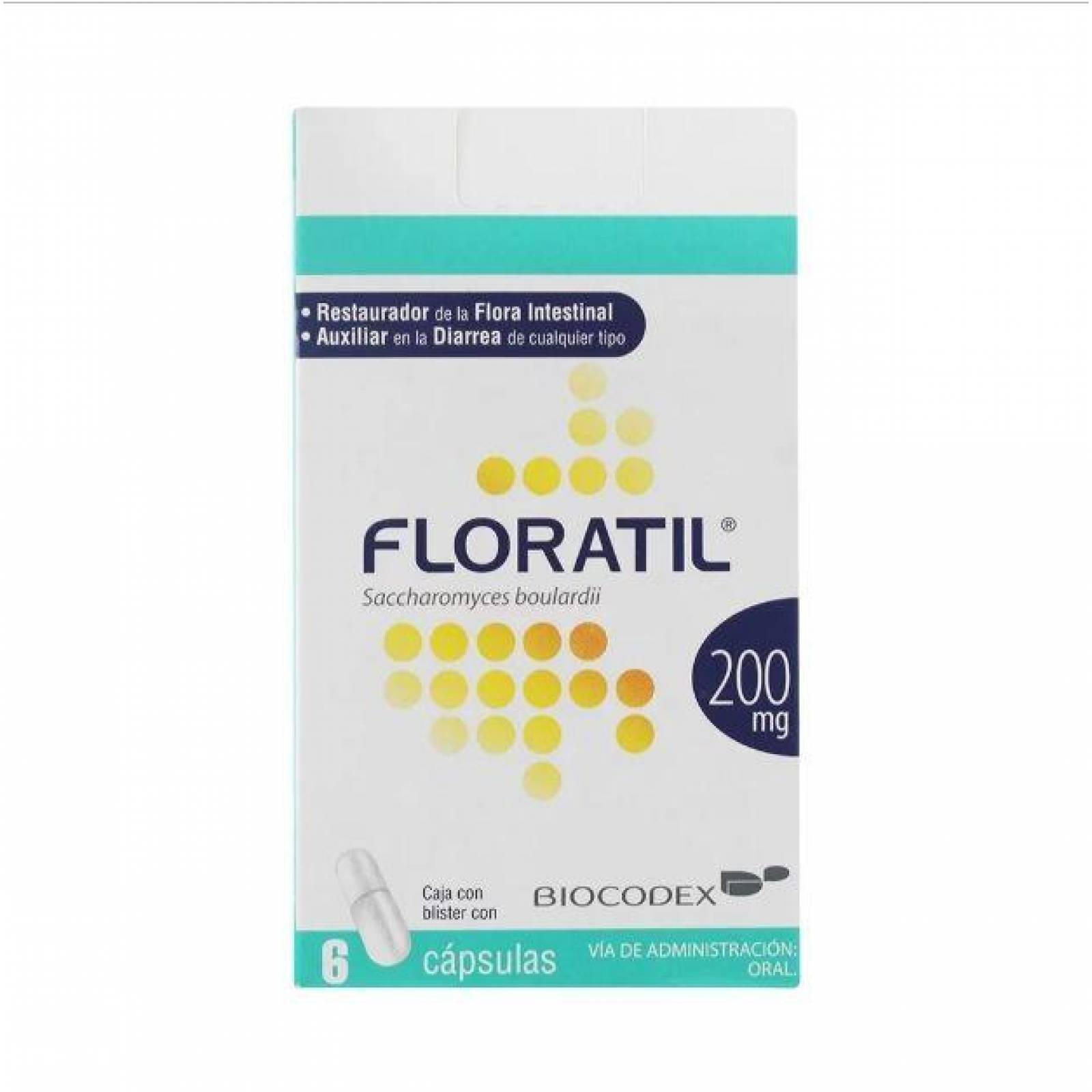 Floratil 200 mg Caja Con 6 Cápsulas 