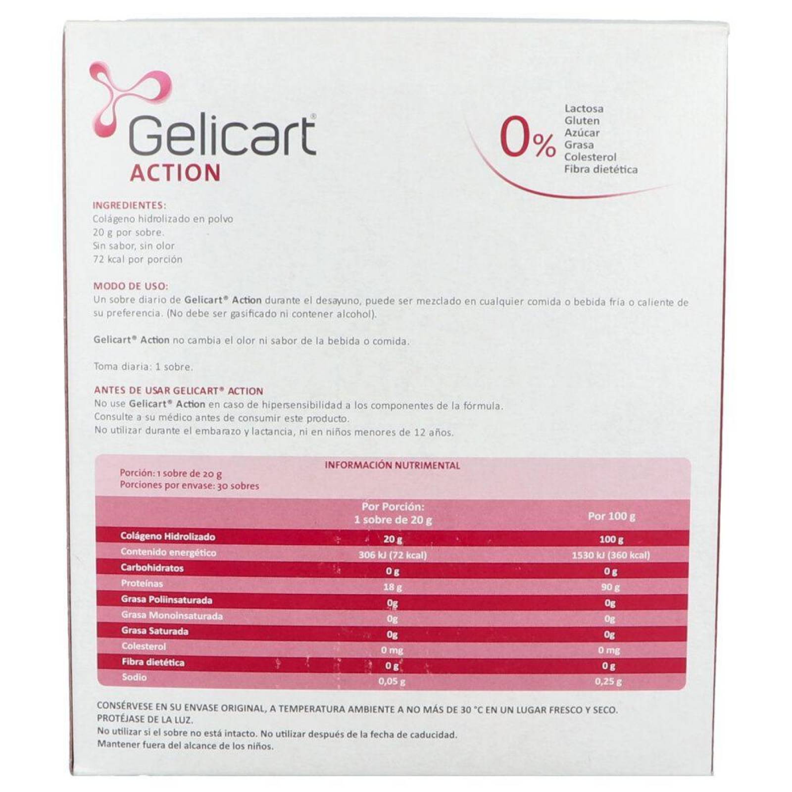 Gelicart Action 20 g Caja Con 30 Sobres 