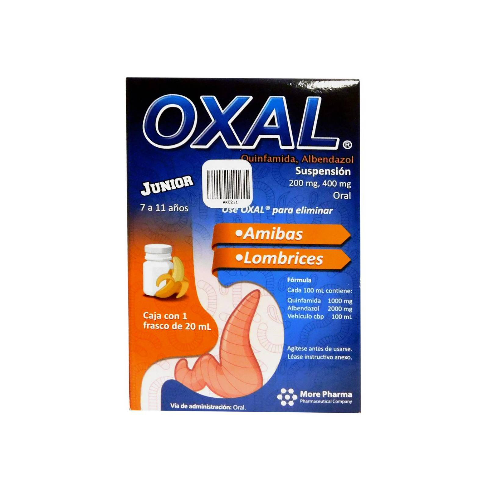 Oxal Junior 200 mg/400 mg Caja Con Frasco De 20 mL 
