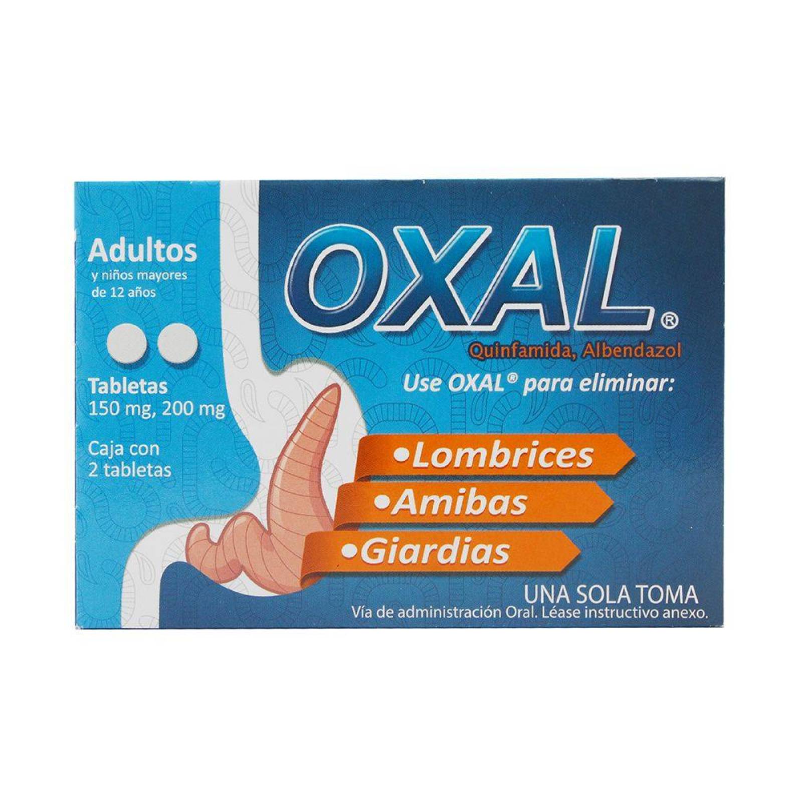 Oxal 150 mg/ 200 mg Caja Con 2 Tabletas 