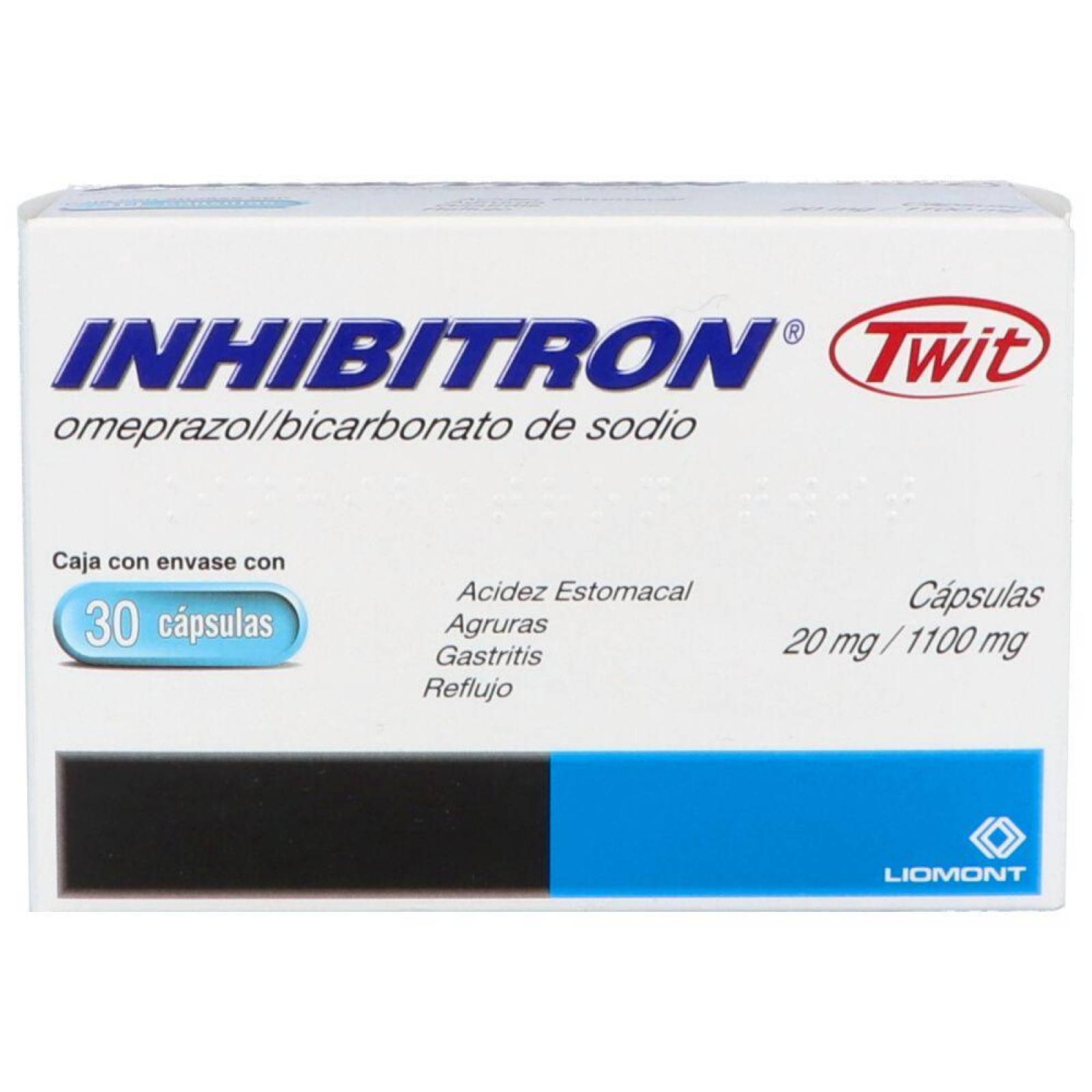 Inhibitron Twit 20mg / 1100 mg Caja Con Envase 30 Cápsulas 