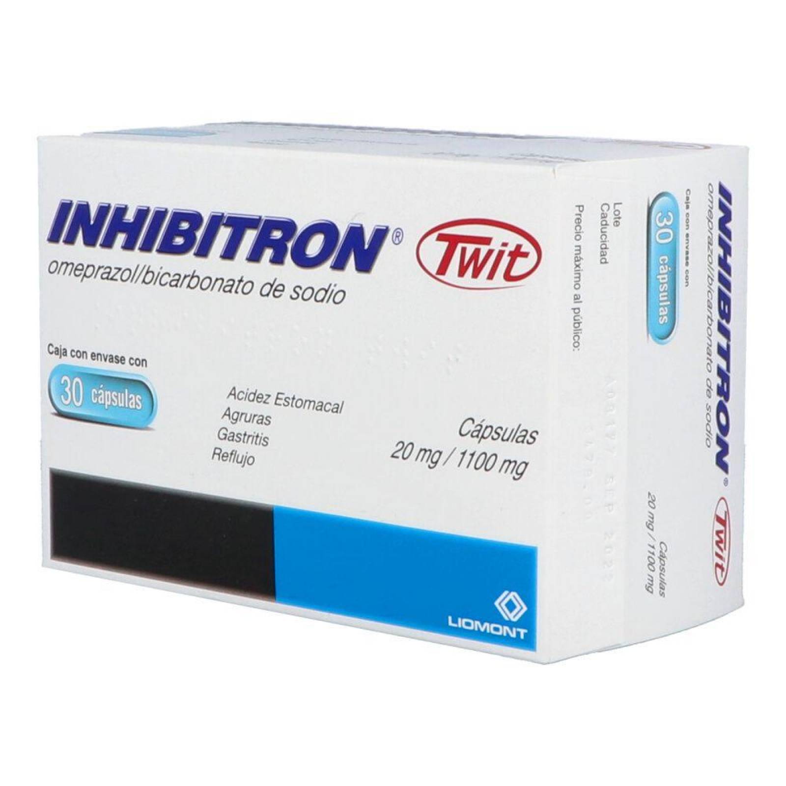 Inhibitron Twit 20mg / 1100 mg Caja Con Envase 30 Cápsulas 