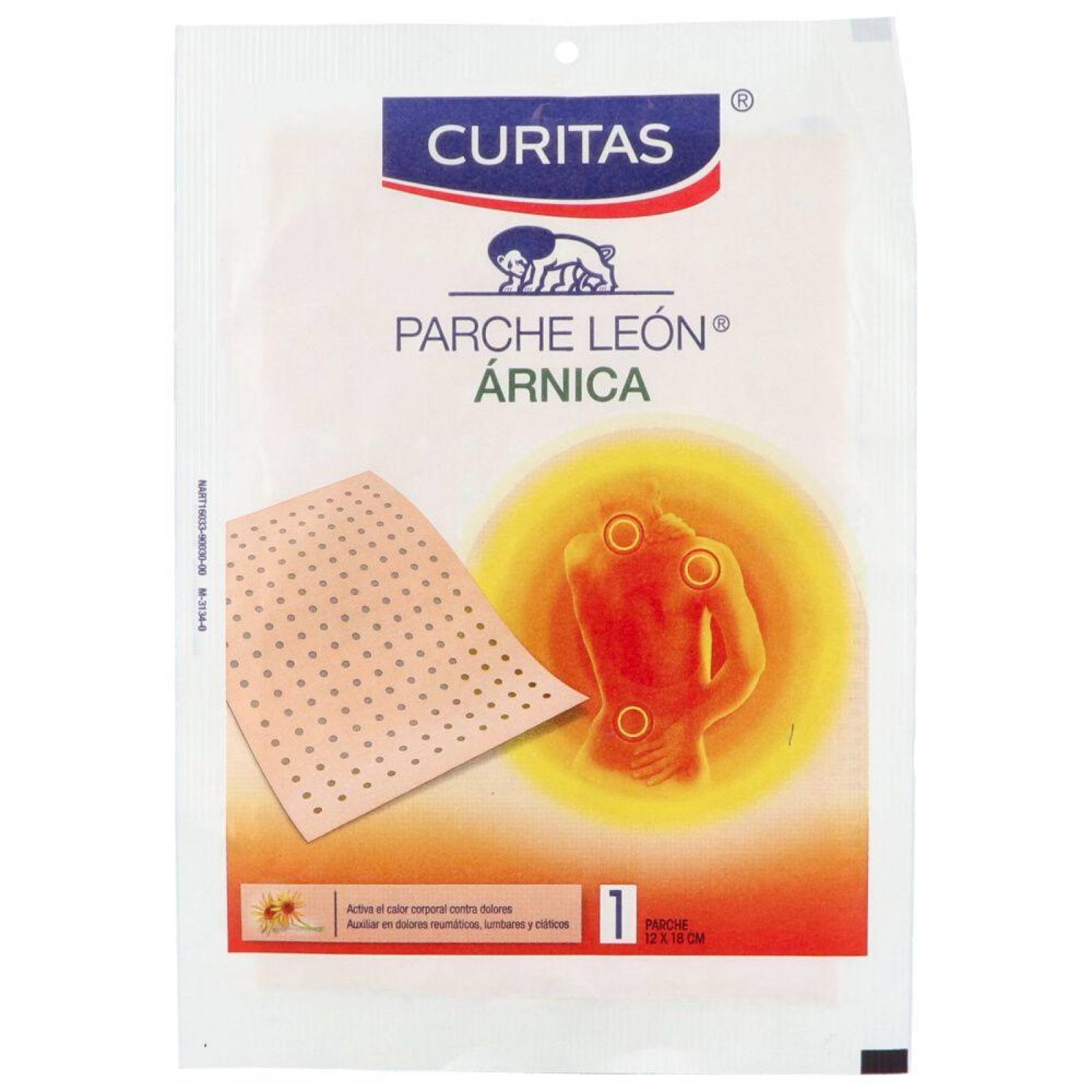 Curitas Parche León Poroso 12 cm X 18cm Caja Con 1 Parche 