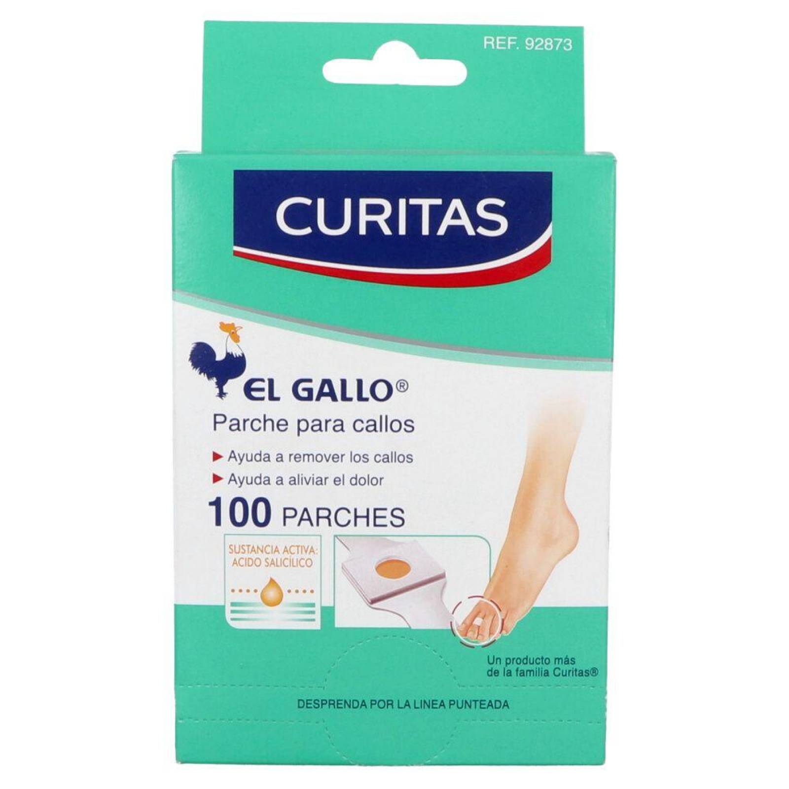 Curitas El Gallo Parche Para Callos Caja Con 100 Piezas 
