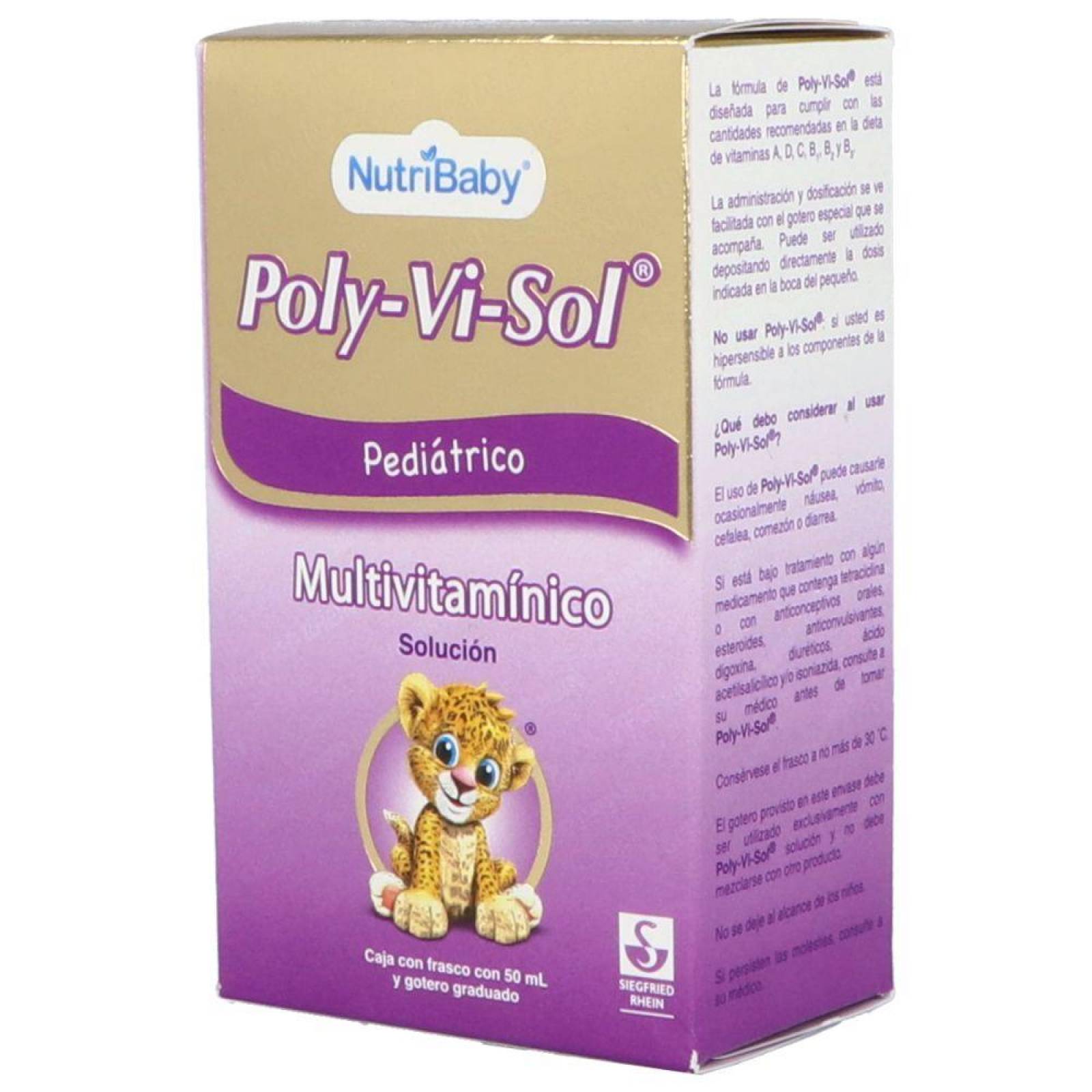 NutriBaby Poly-Vi-Sol Solución Pediátrica Caja Con Frasco Con 50 mL 