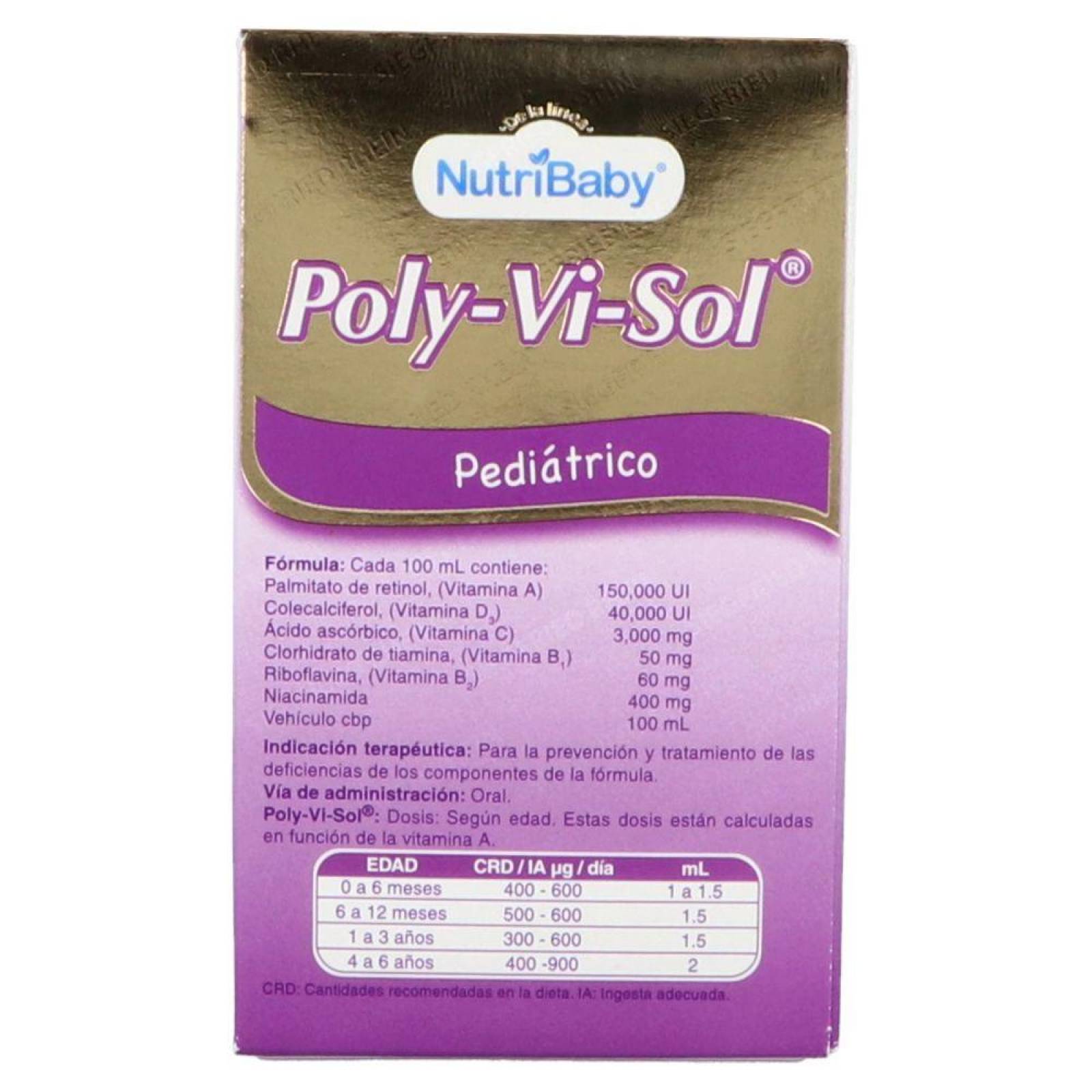 NutriBaby Poly-Vi-Sol Solución Pediátrica Caja Con Frasco Con 50 mL 