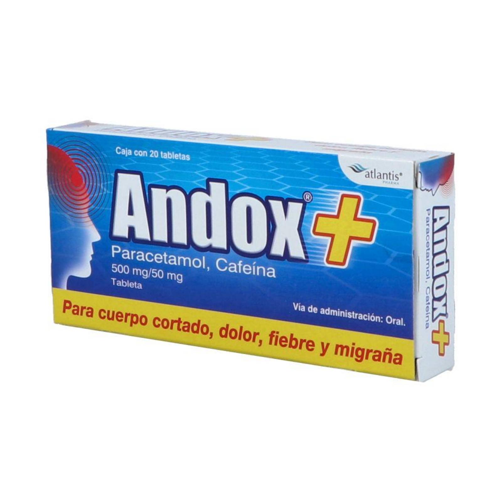 Andox 500 Mg/50 Mg Caja Con 20 Tabletas 