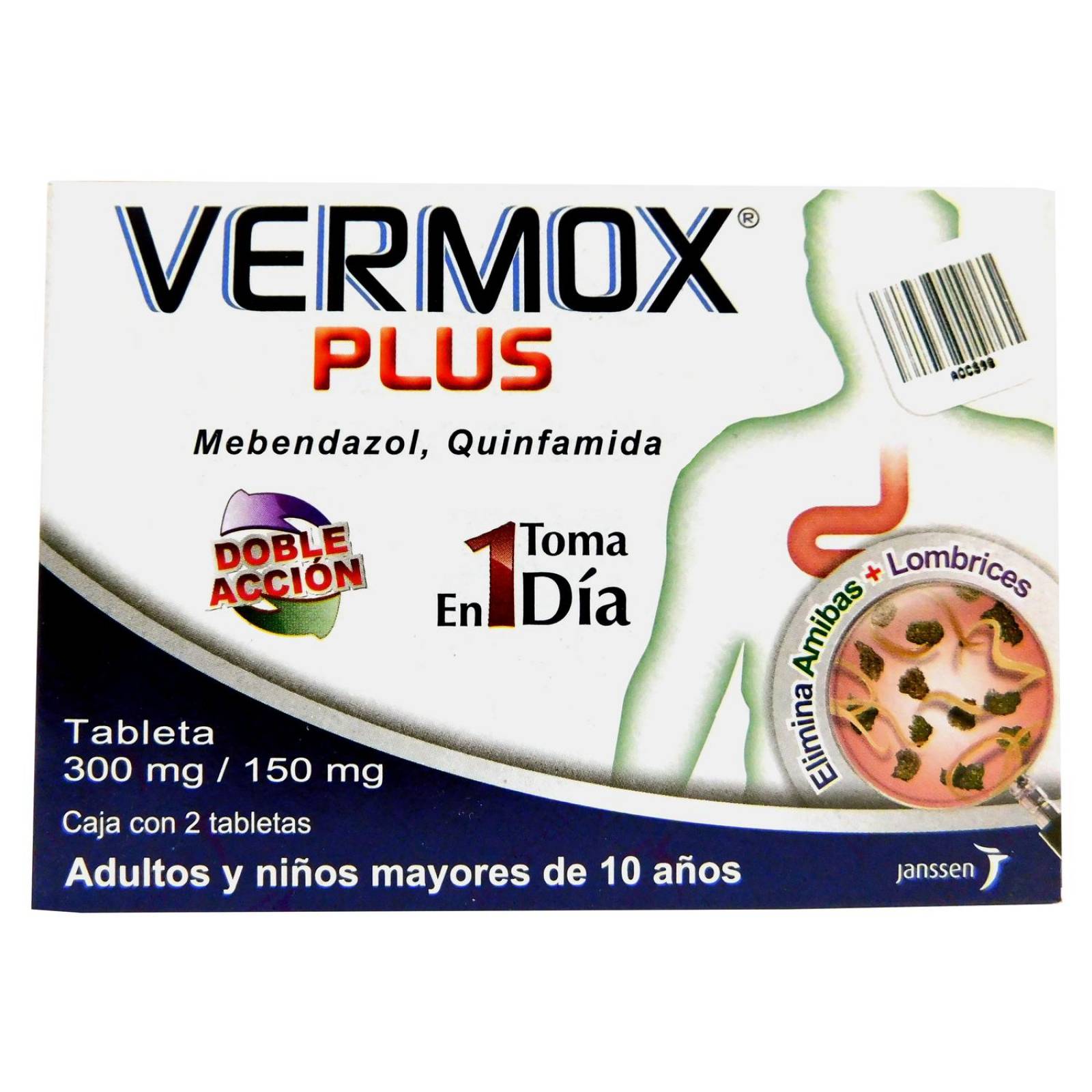 Vermox Plus Caja Con 2 Tabletas 
