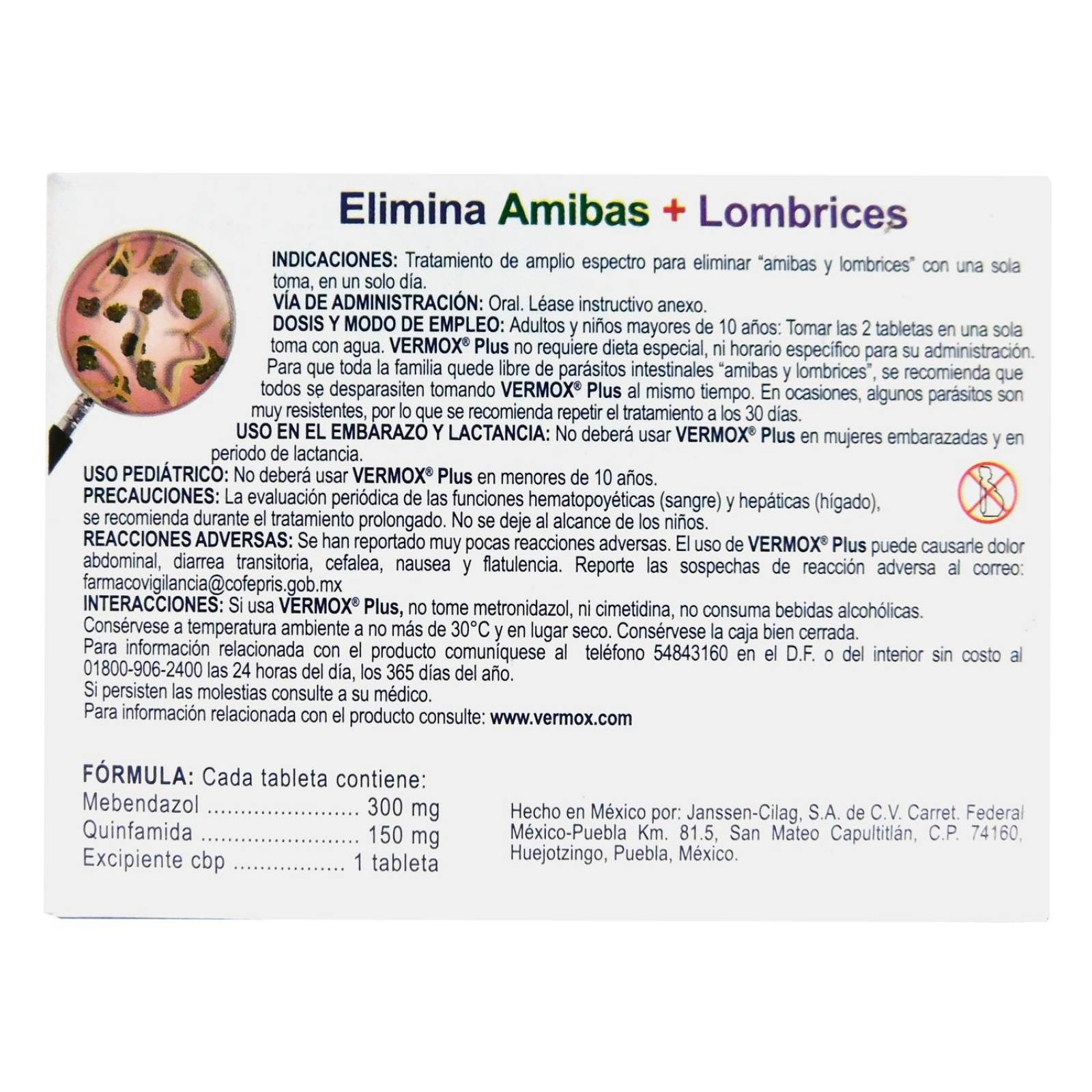 Vermox Plus Caja Con 2 Tabletas 