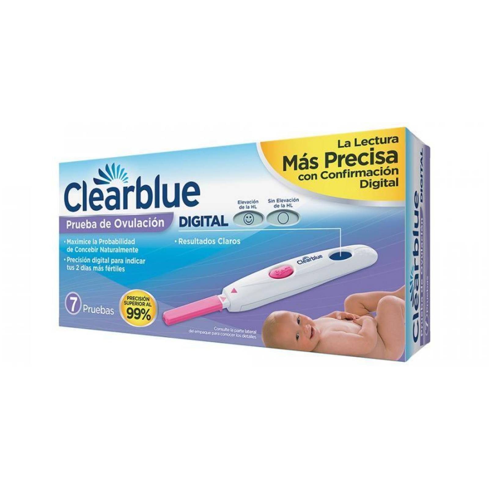 Clearblue - Prueba De Ovulación Digital Caja Con Siete Pruebas 