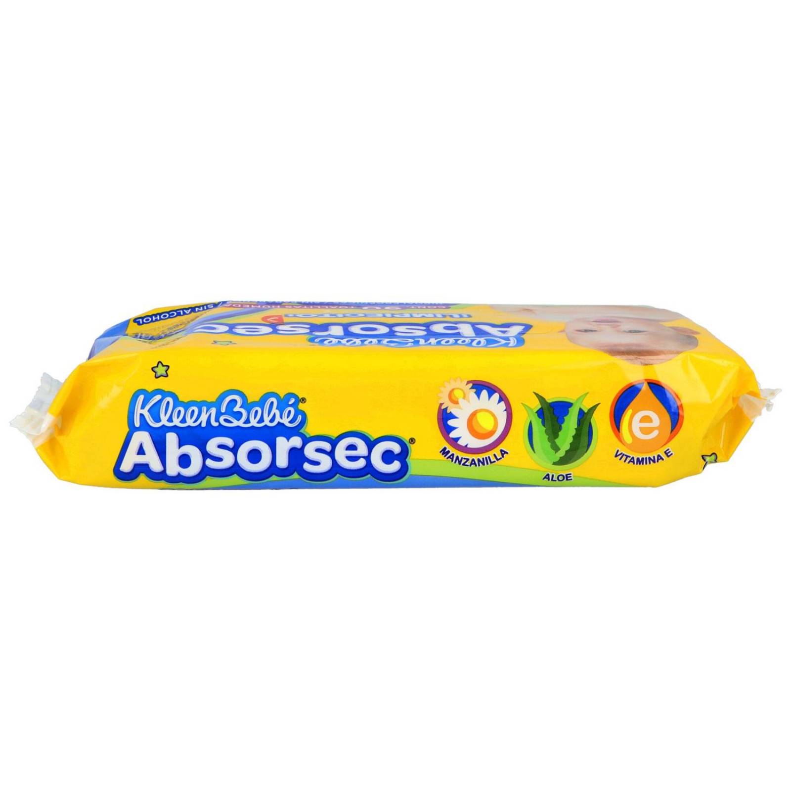 Kleen Bebé Absorsec 90 Toallitas Húmedas 