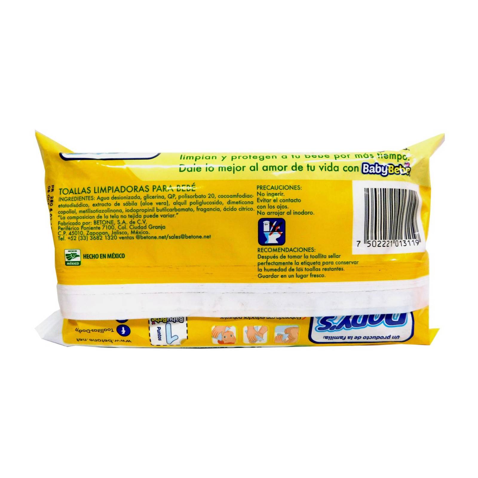 Toallitas Humedas Dodys Babybebe 70 Piezas 