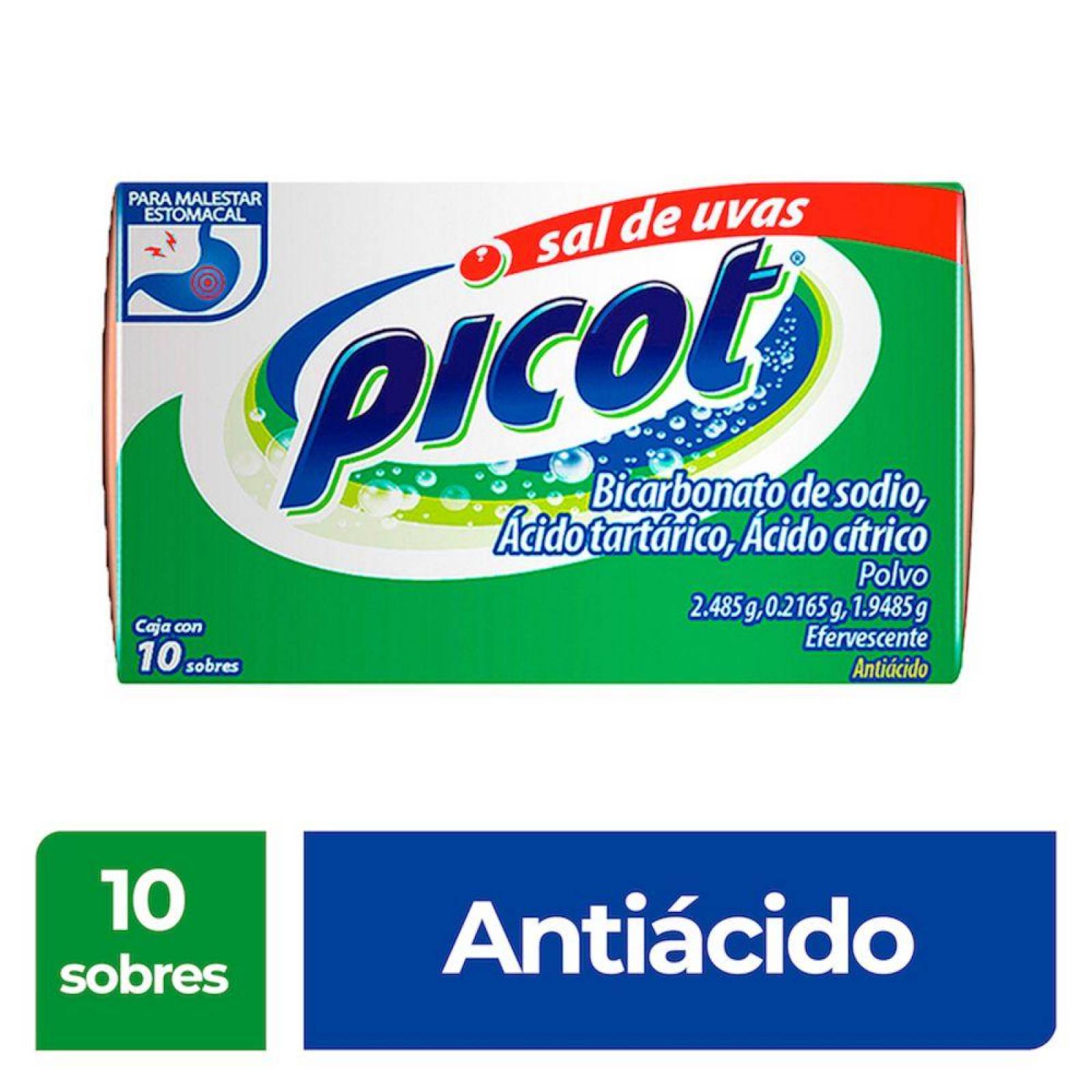 Sal De Uvas Picot Antiácido 5 g Caja Con 10 Sobres 