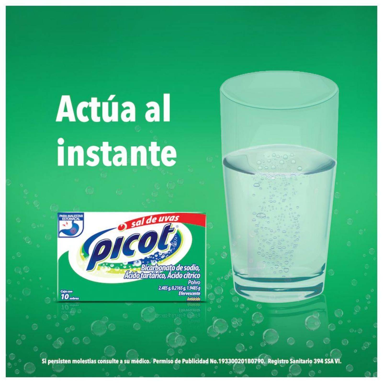 Sal De Uvas Picot Antiácido 5 g Caja Con 10 Sobres 