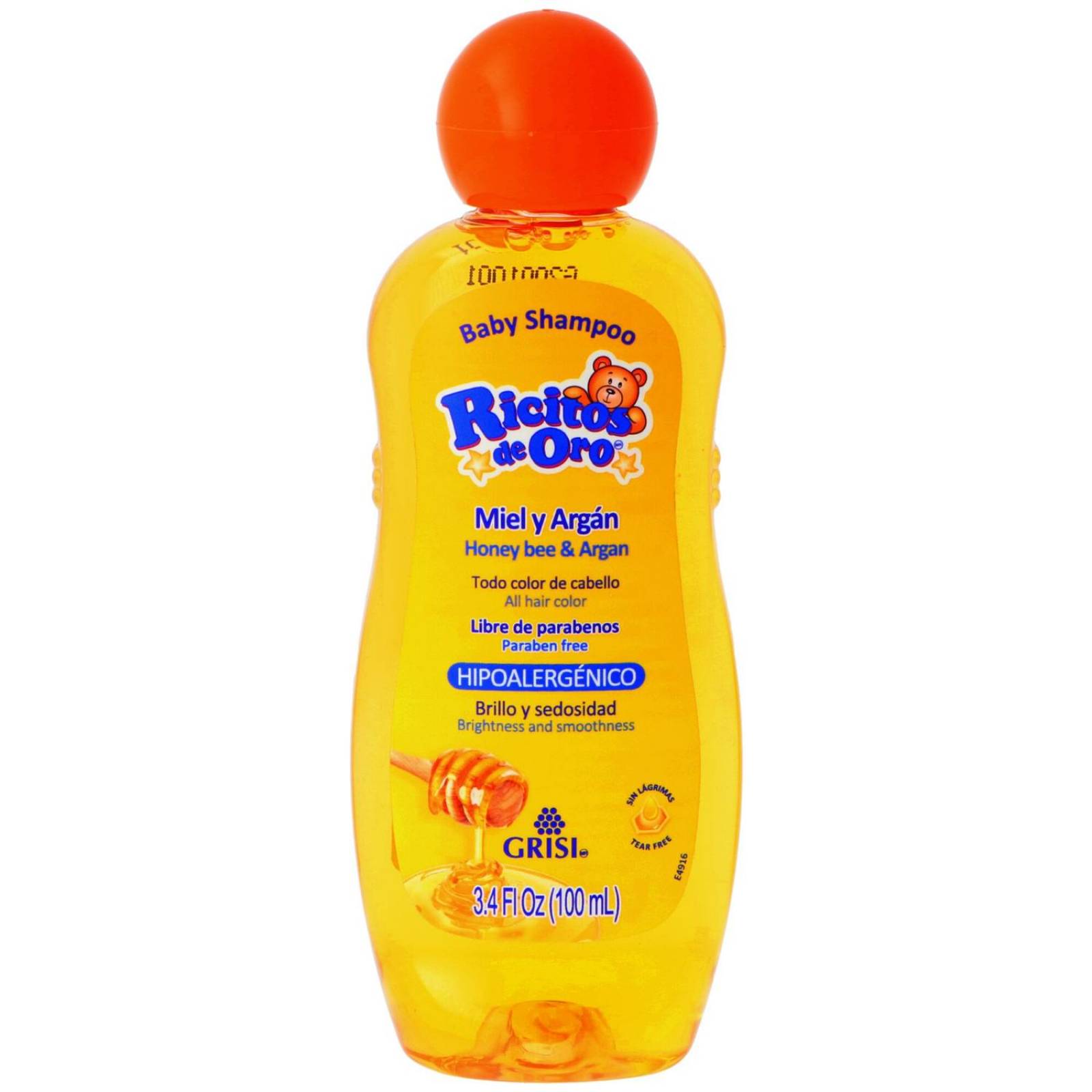 Baby Shampoo Ricitos De Oro Miel Y Argán Botella Con 100 mL 