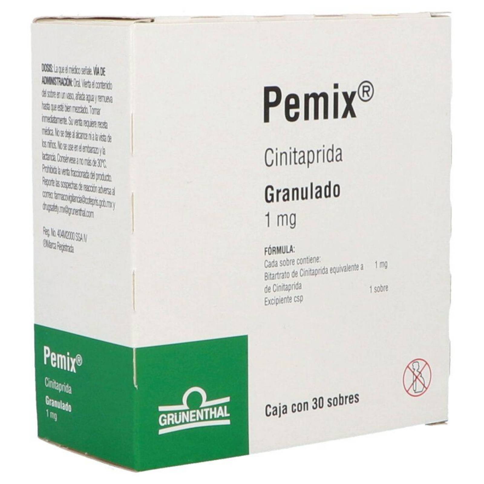 Pemix Granulado 1mg Caja Con 30 Sobres 