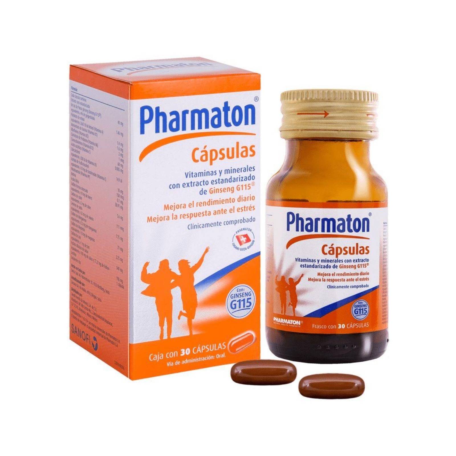Pharmaton Caja Con Frasco Con 30 Cápsulas 