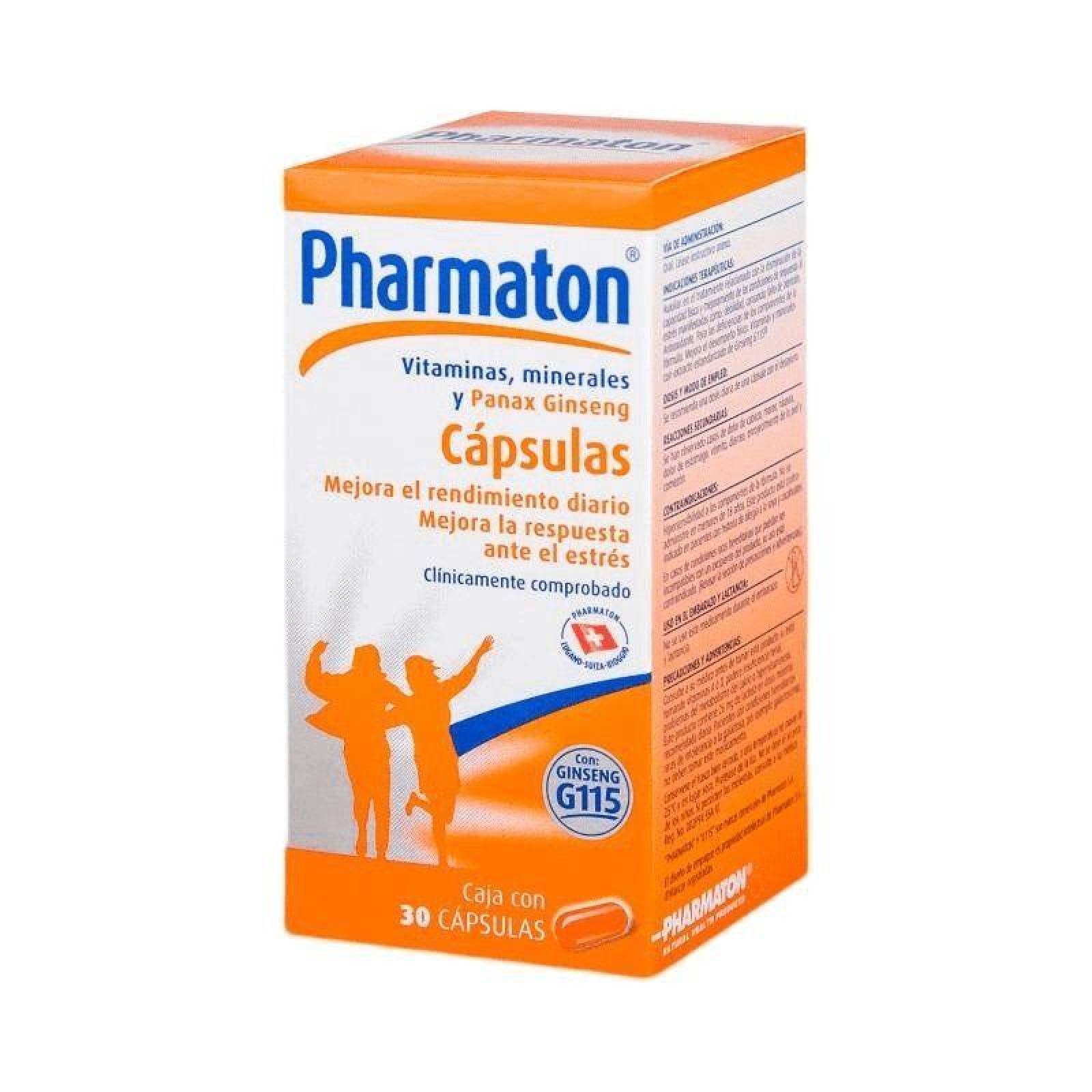 Pharmaton Caja Con Frasco Con 30 Cápsulas 