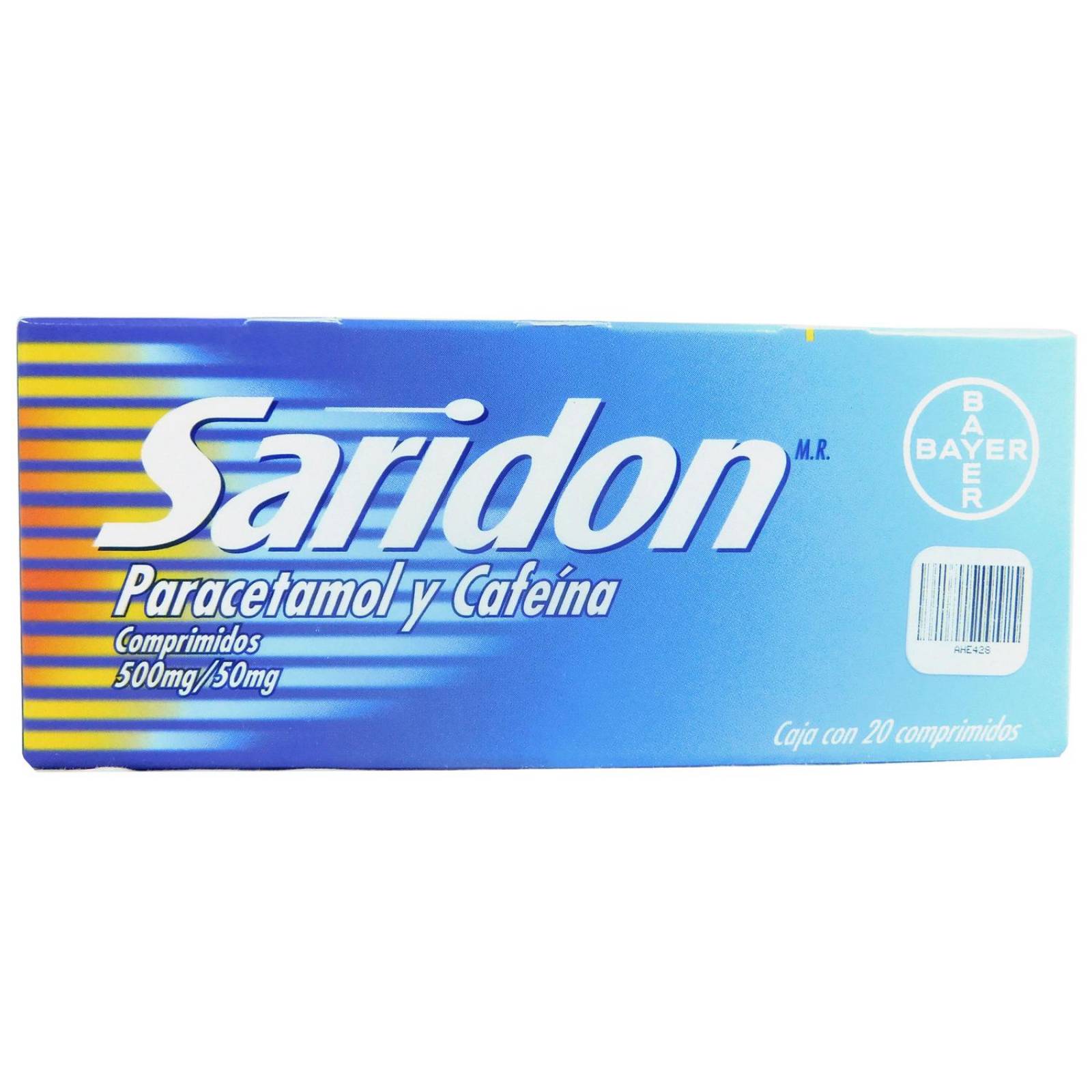 Saridon 500 mg / 50 mg Caja Con 20 Comprimidos 