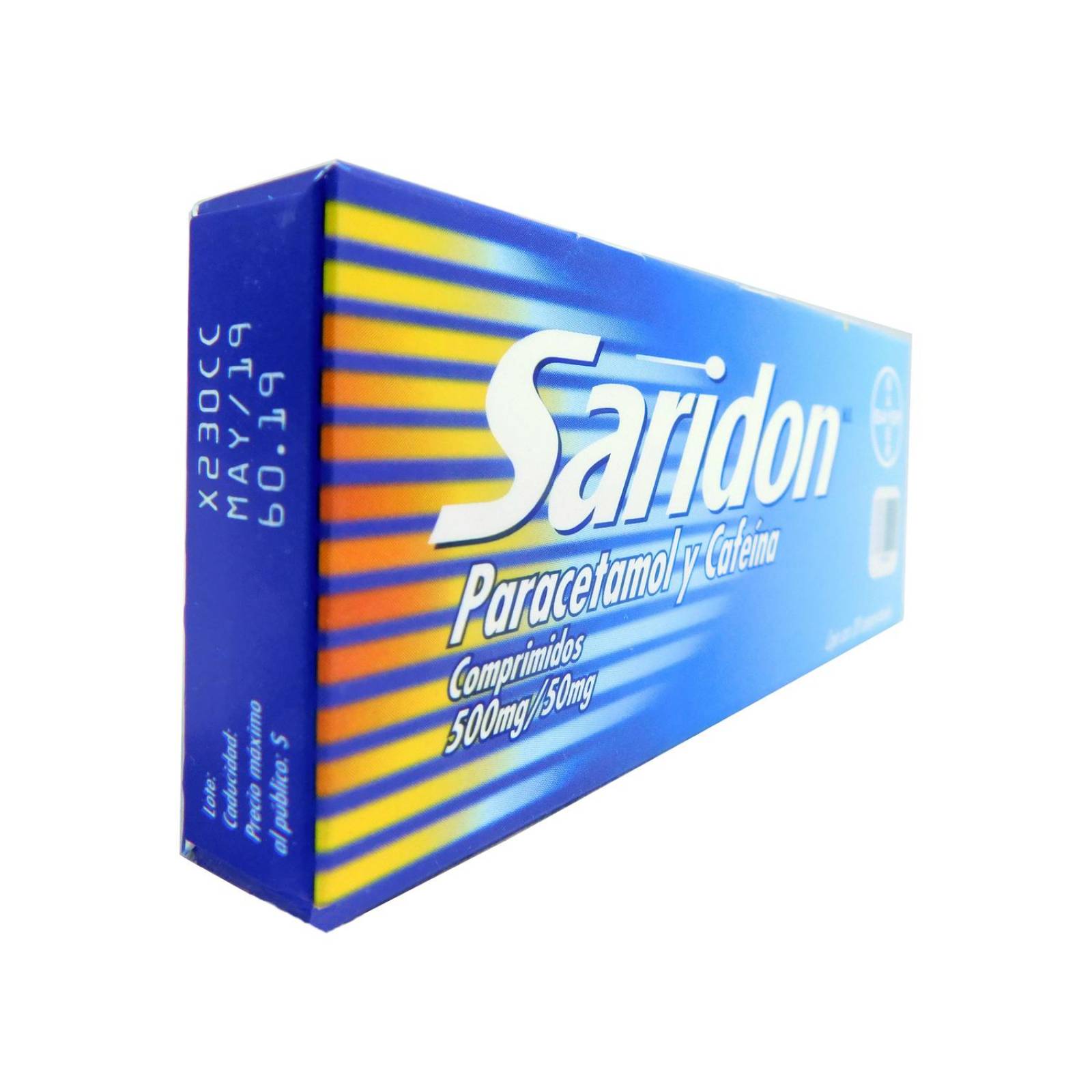 Saridon 500 mg / 50 mg Caja Con 20 Comprimidos 