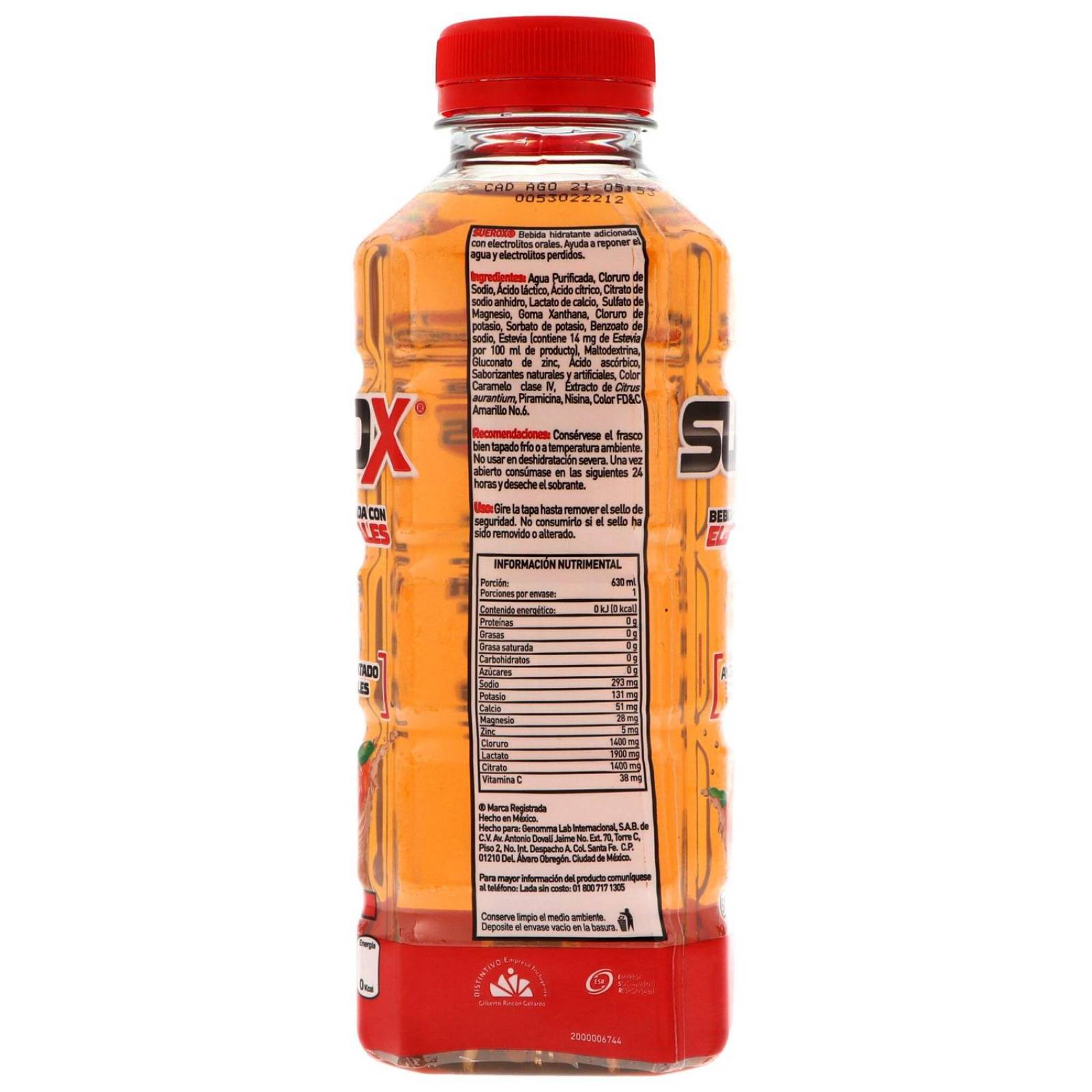 Suerox 8 Iones De Manzana Botella Con 630 mL 