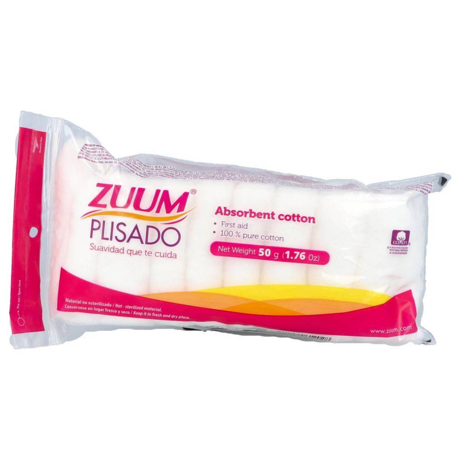 Zuum Algodón Plisado Bolsa Con 50g 