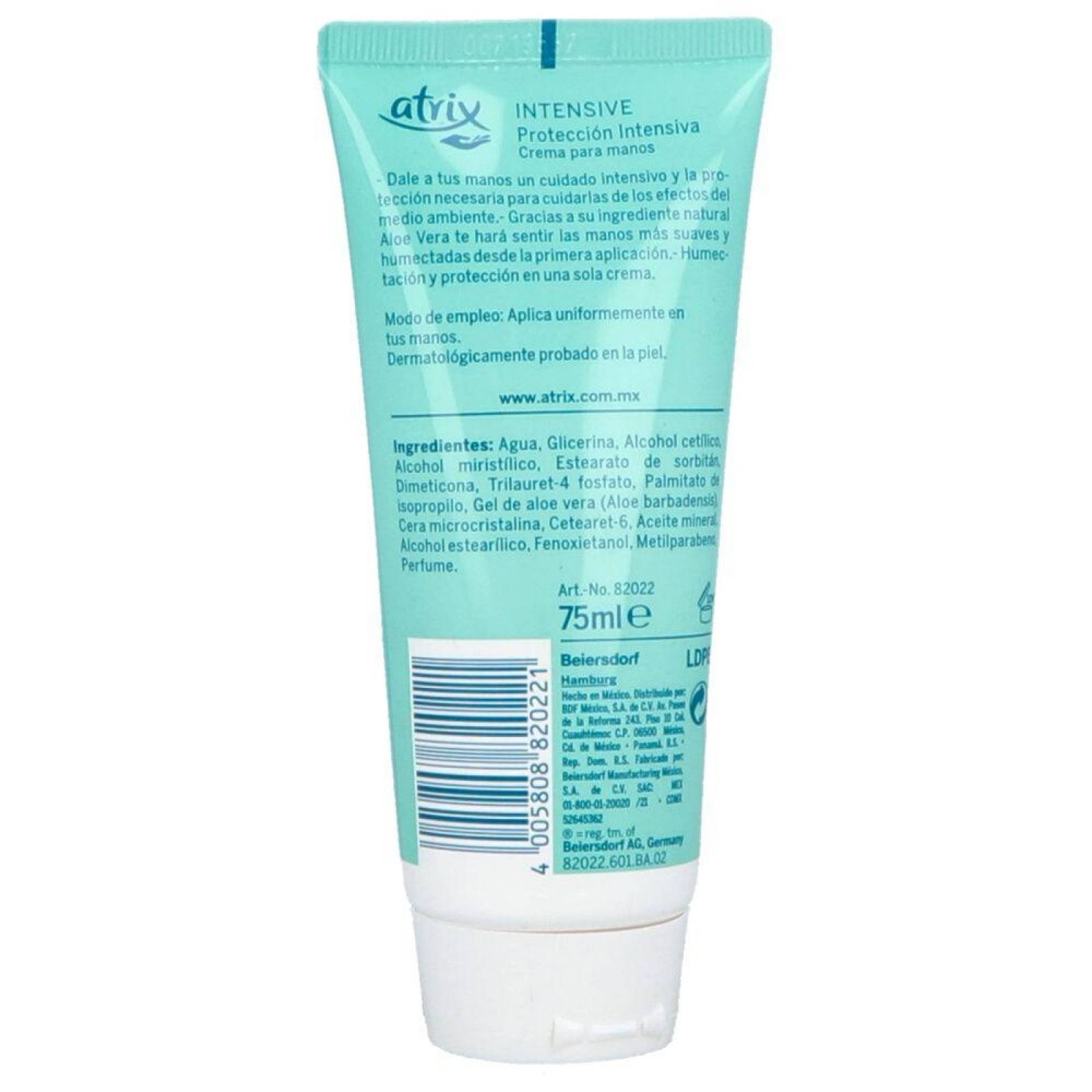 Crema Atrix Intensive Para Manos Tubo Con 75 mL 