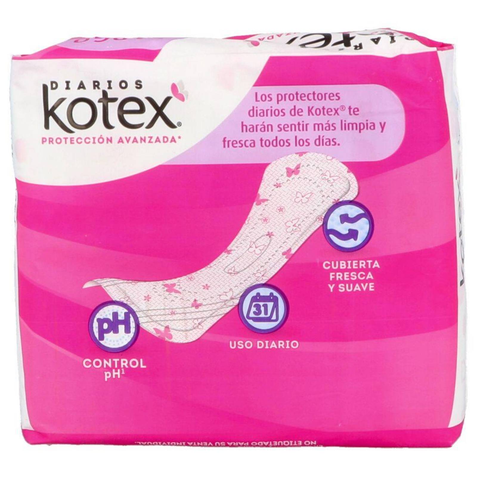 KOTEX PANTIPROTECTORES DIARIOS PAQUETE CON 44 PROTECTORES 