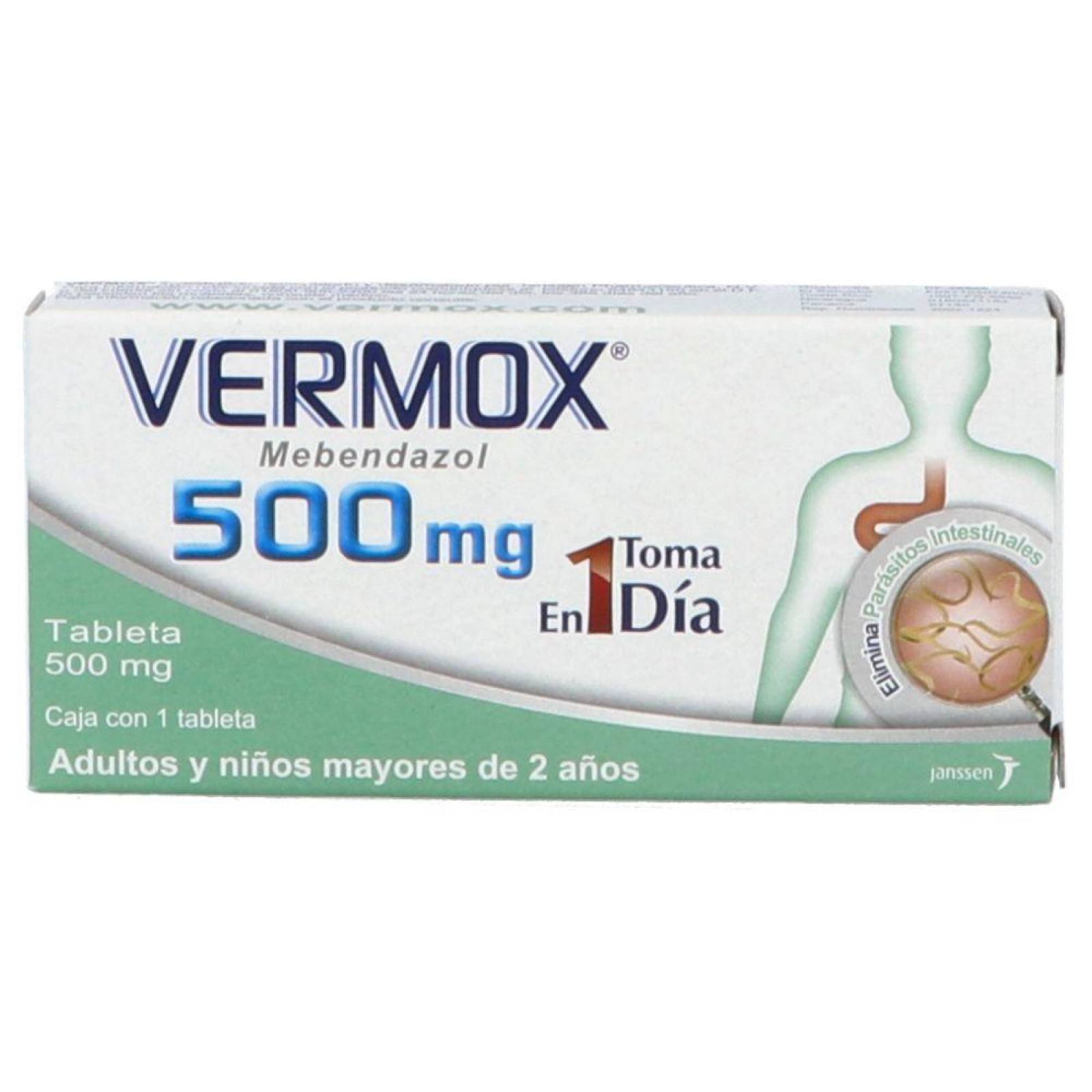 Vermox 500 500mg Caja Con 1 Tableta 