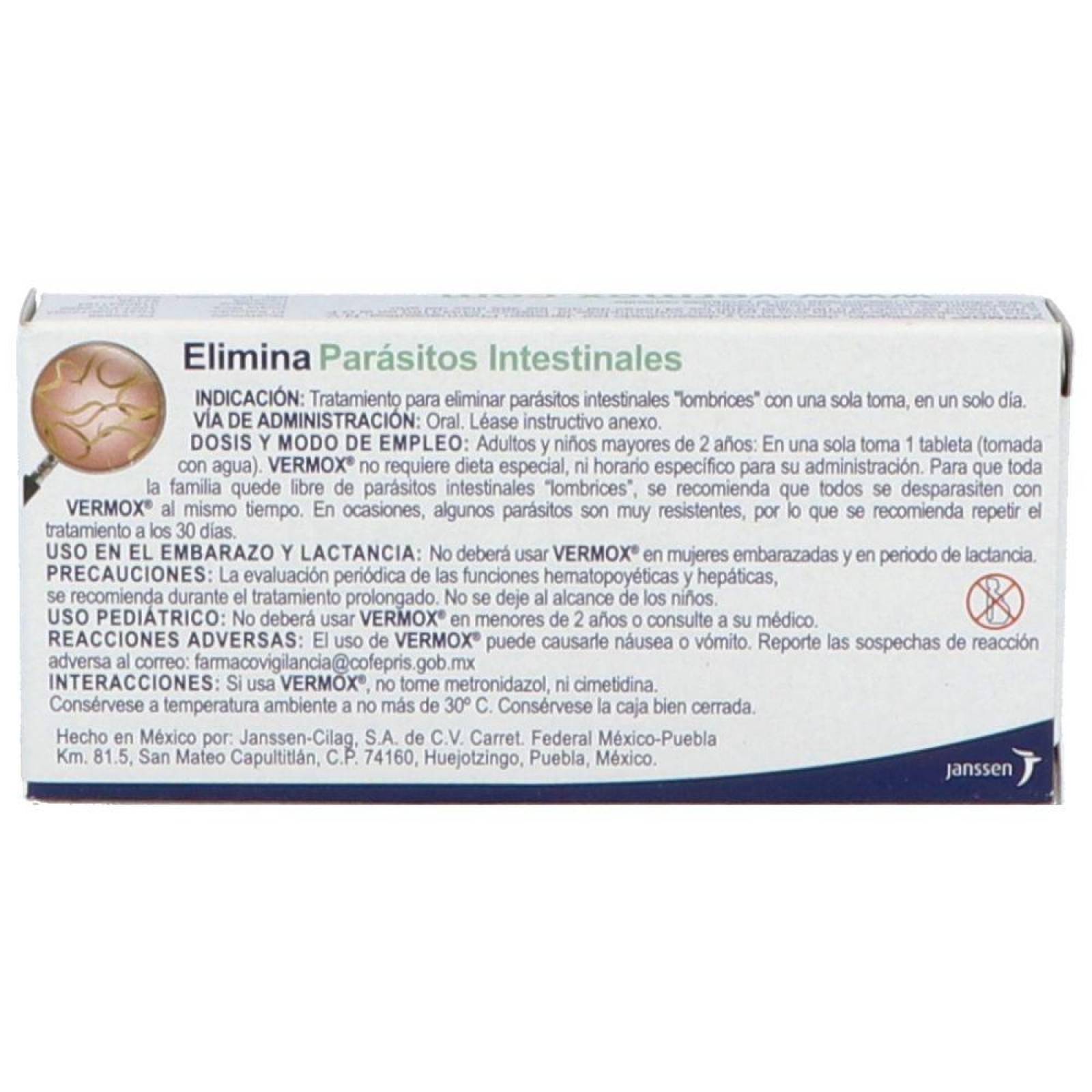 Vermox 500 500mg Caja Con 1 Tableta 