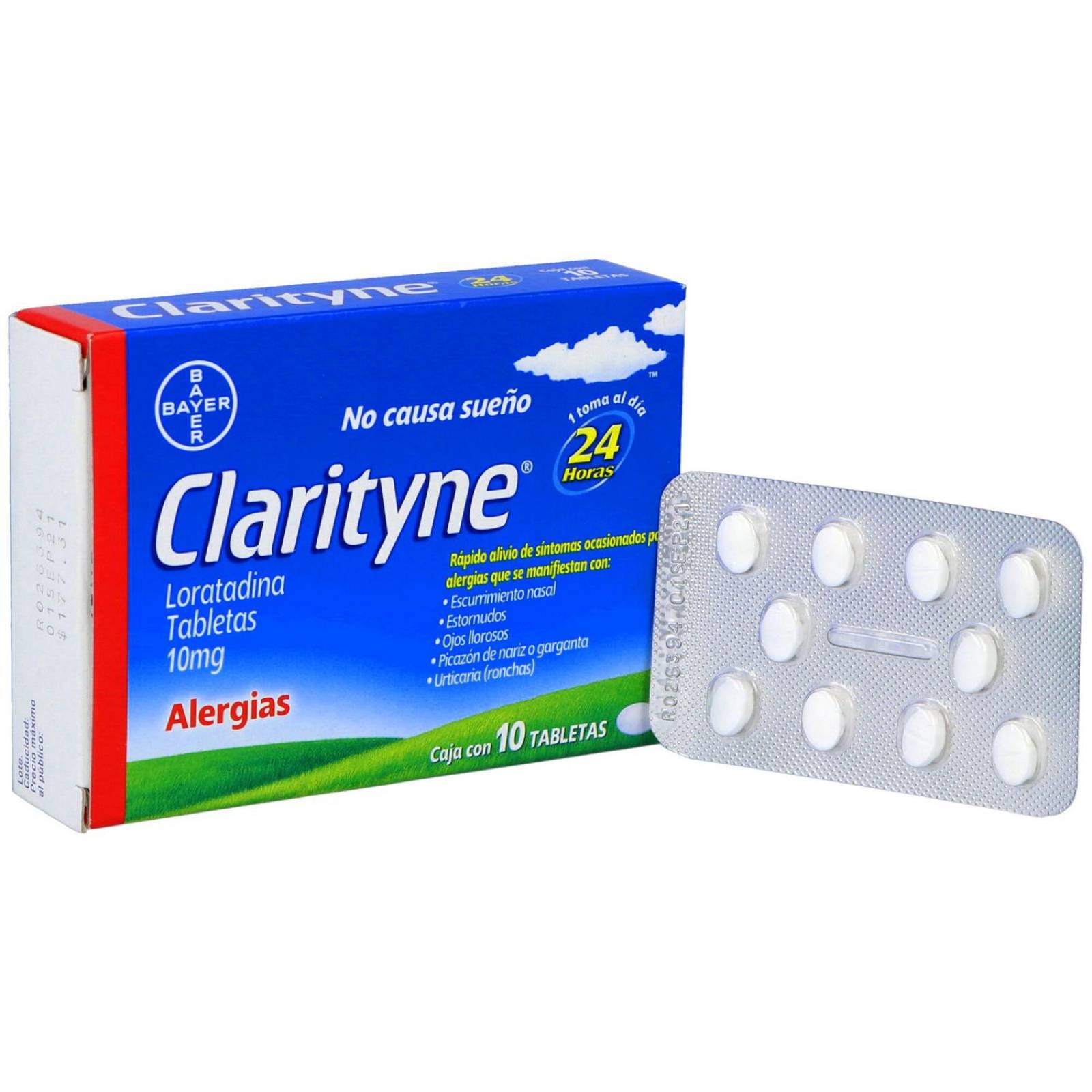 Clarityne 24 Horas 10 mg Caja Con 10 Tabletas 
