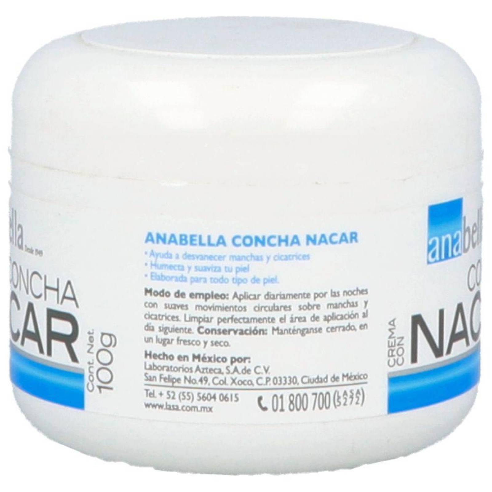 Anabella Crema Concha Nácar Tarro Con 100 g 