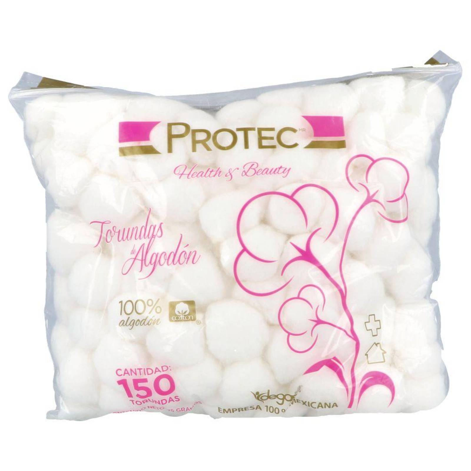 Protec Torundas De Algodón No Estéril Bolsa Con 150 Piezas 