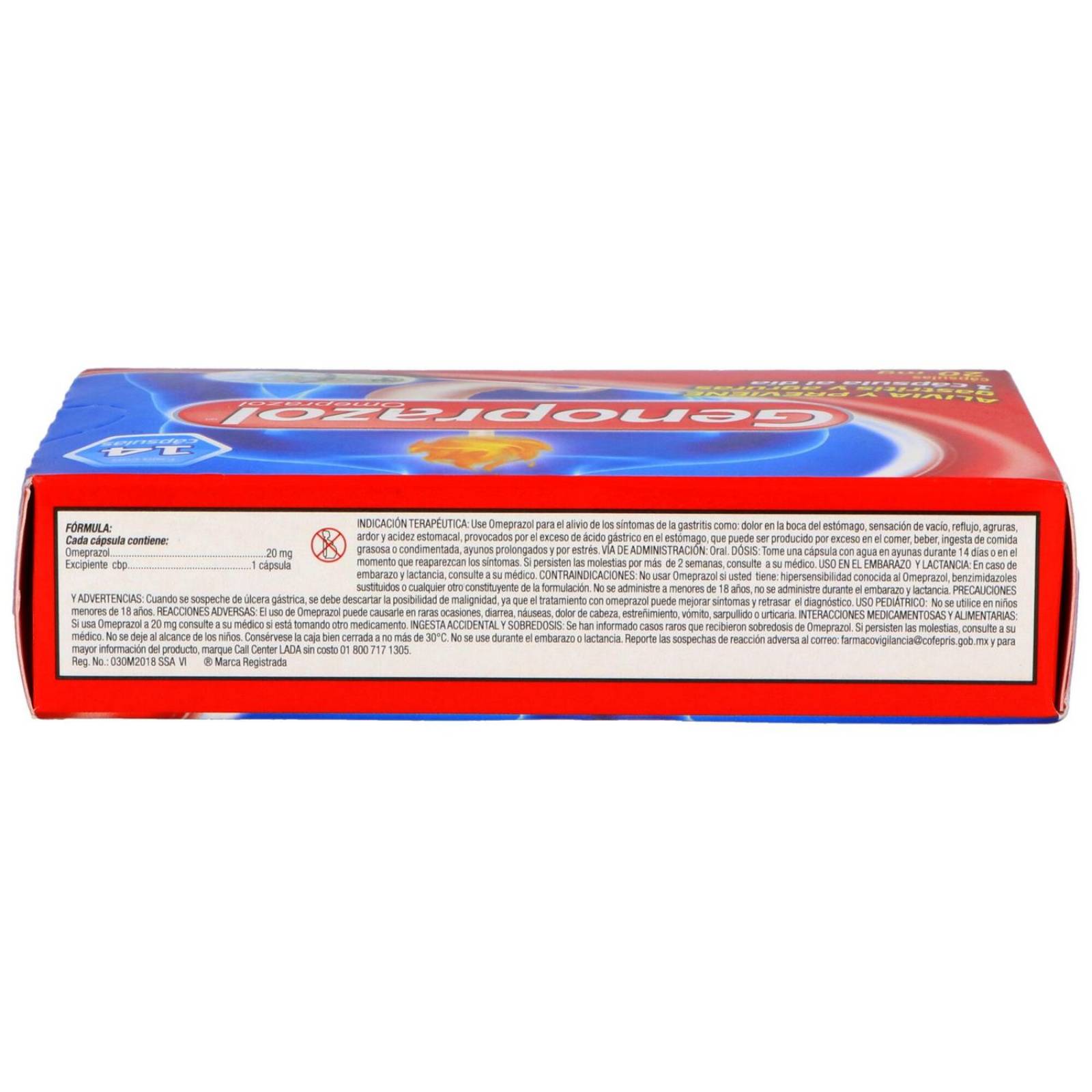 Genoprazol 20 mg Caja Con 14 Cápsulas 
