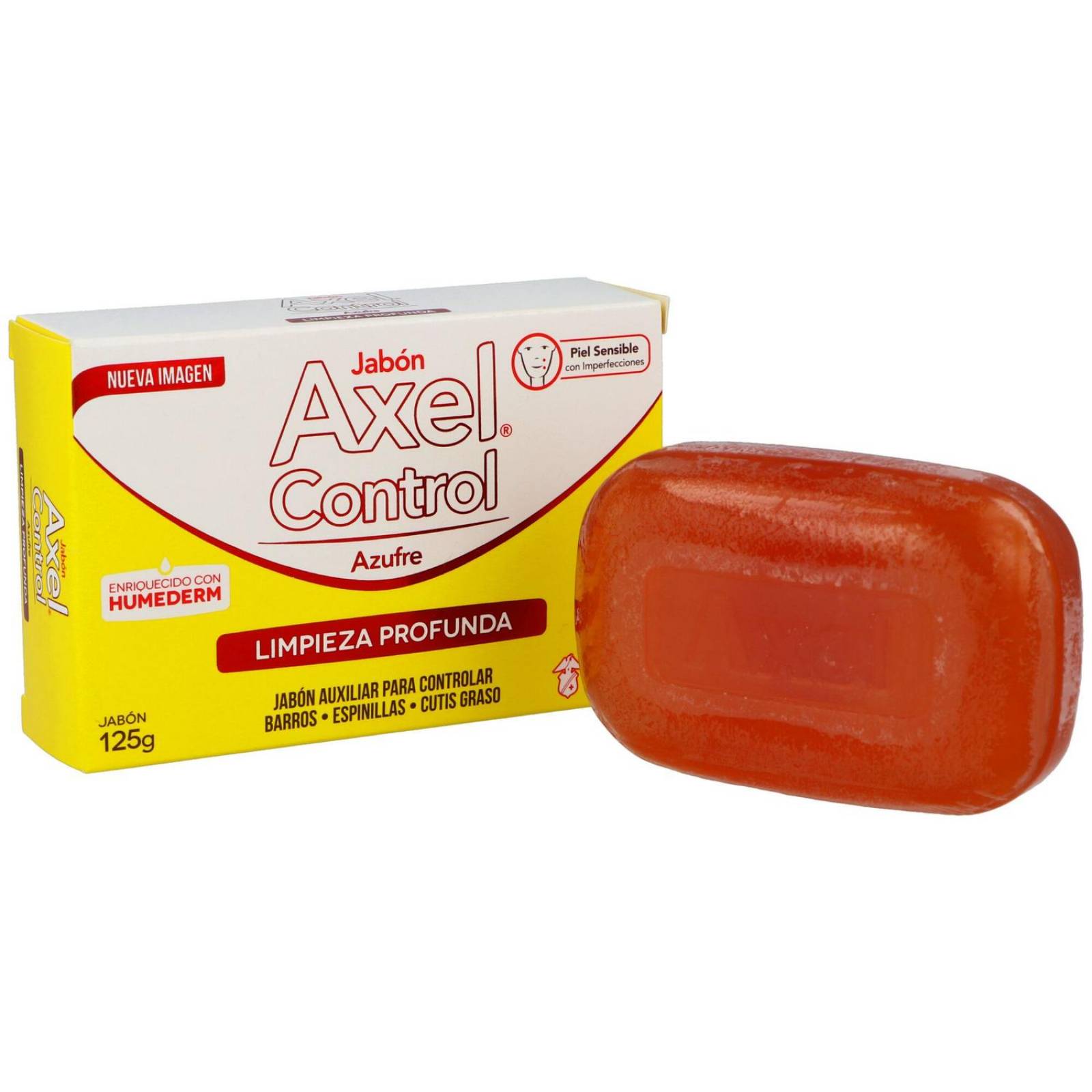 Jabón Axel Control Azufre Caja Con Barra Con 125 g 