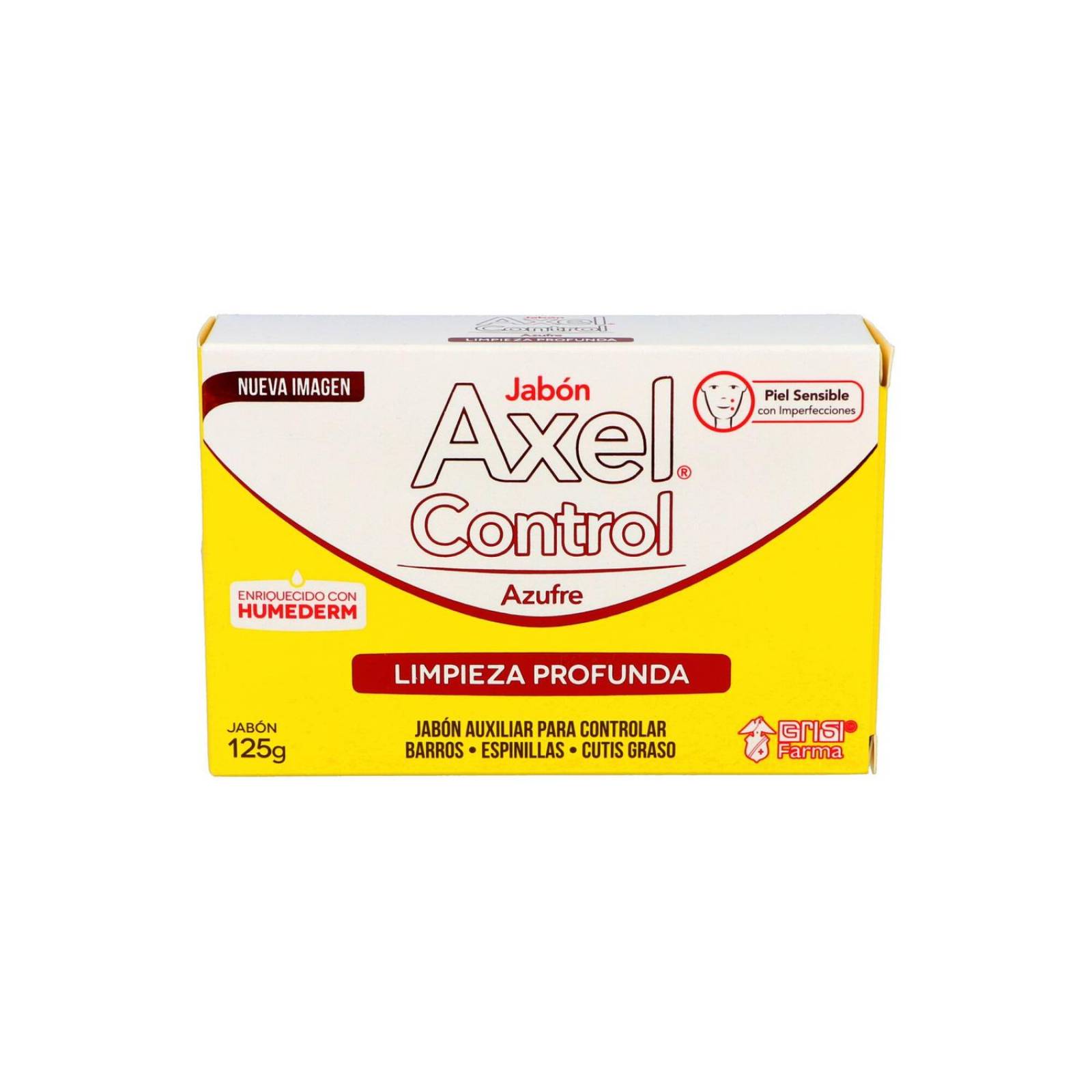 Jabón Axel Control Azufre Caja Con Barra Con 125 g 