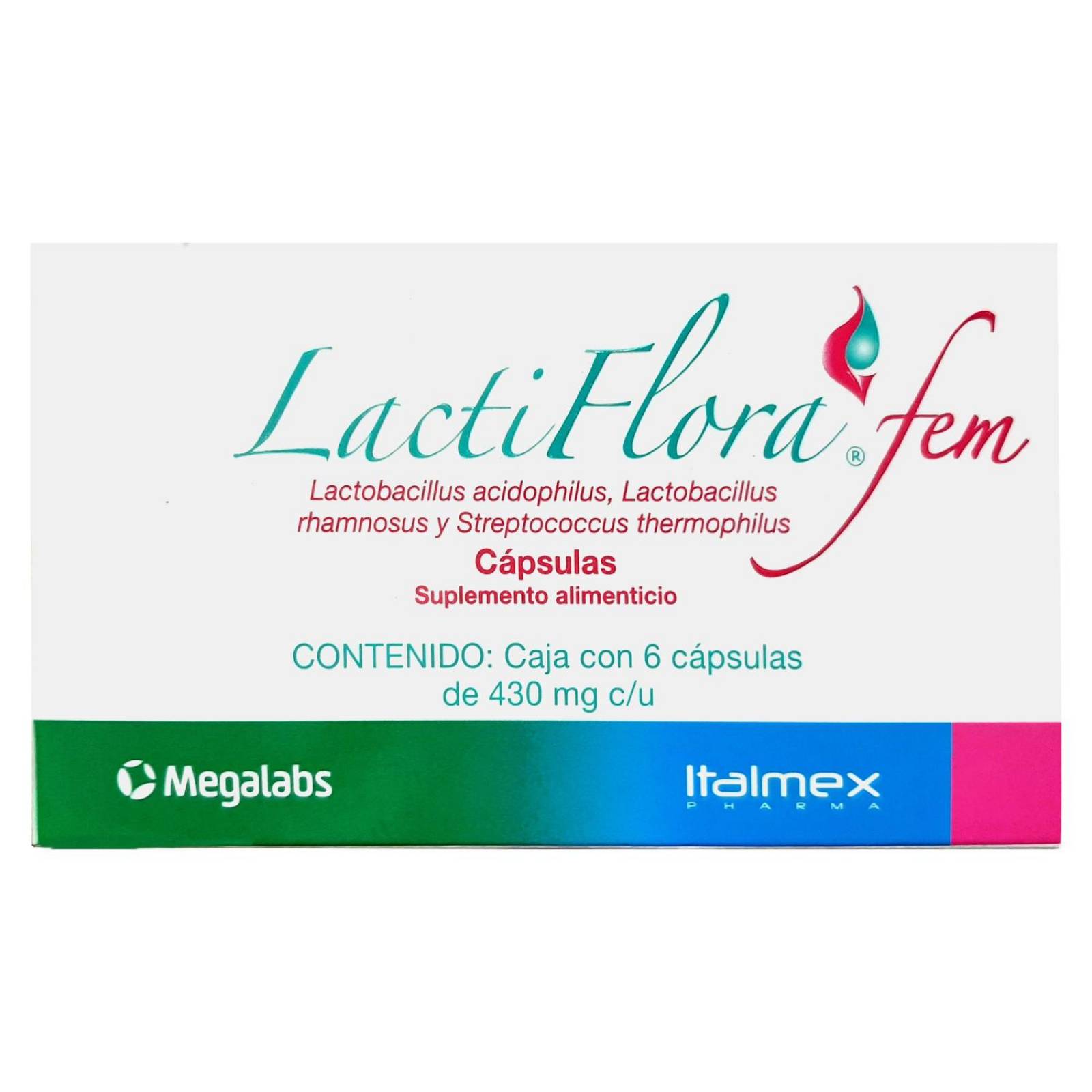 LactiFlora Fem 430 mg Caja Con 6 Cápsulas 