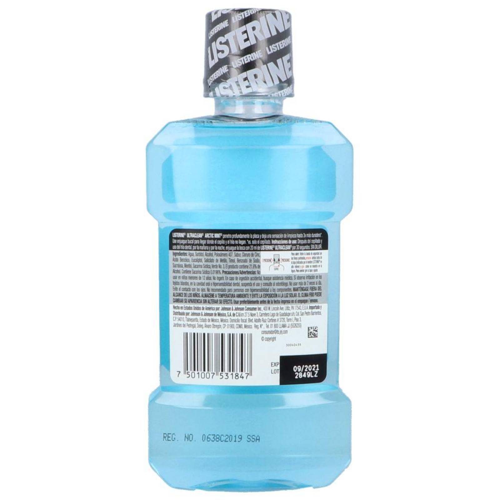 Listerine Ultraclean Antiséptico Bucal Botella Con 250mL 
