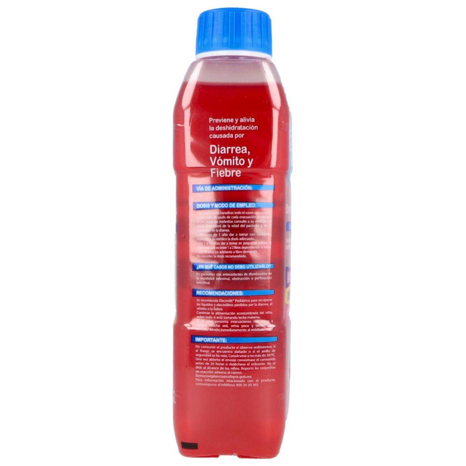 Electrolit Pediátrico Suero Oral Botella Con 500mL Sabor Fresa 