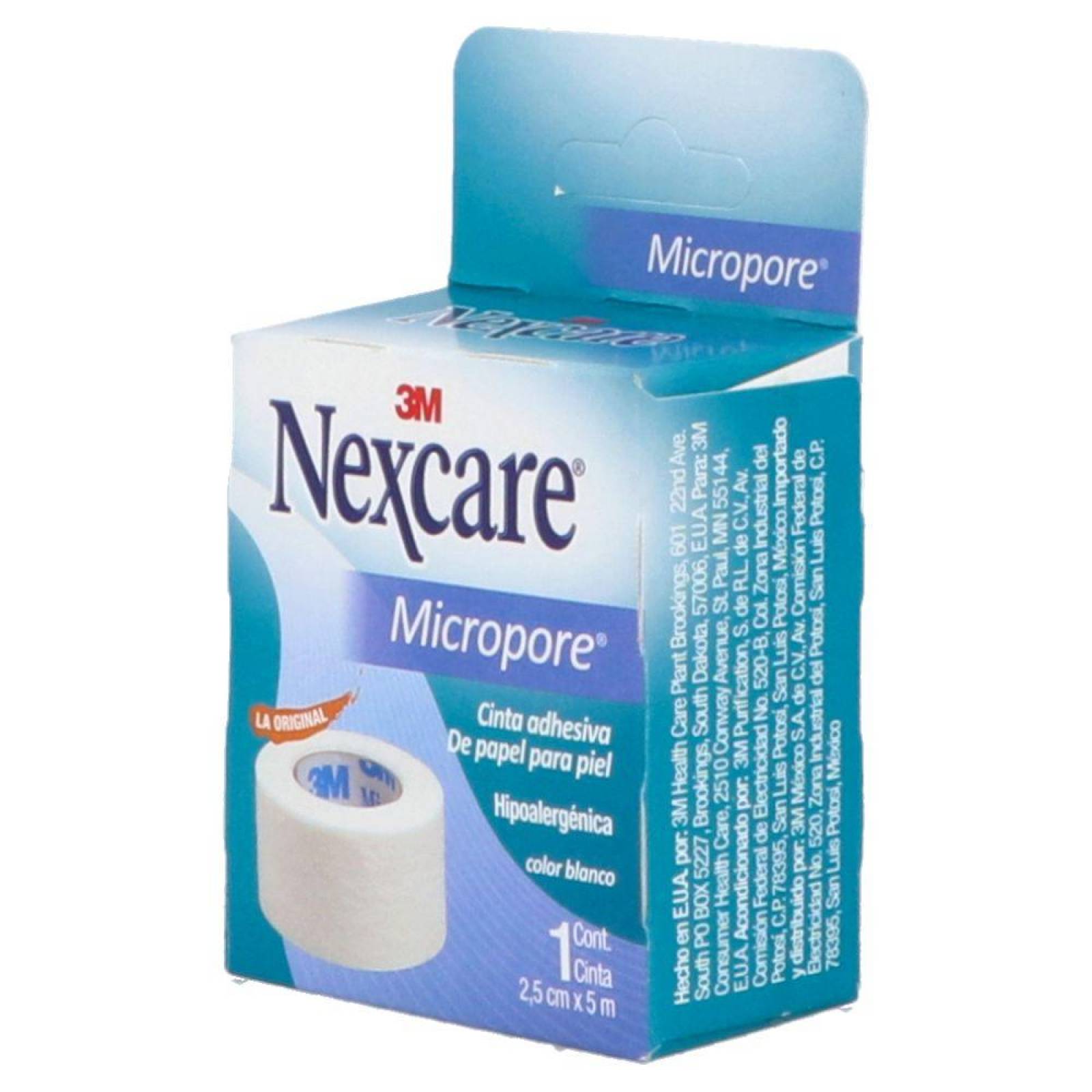 NEXCARE MICROPORE X 2.5CM 5M CAJA CON 1 PIEZA 