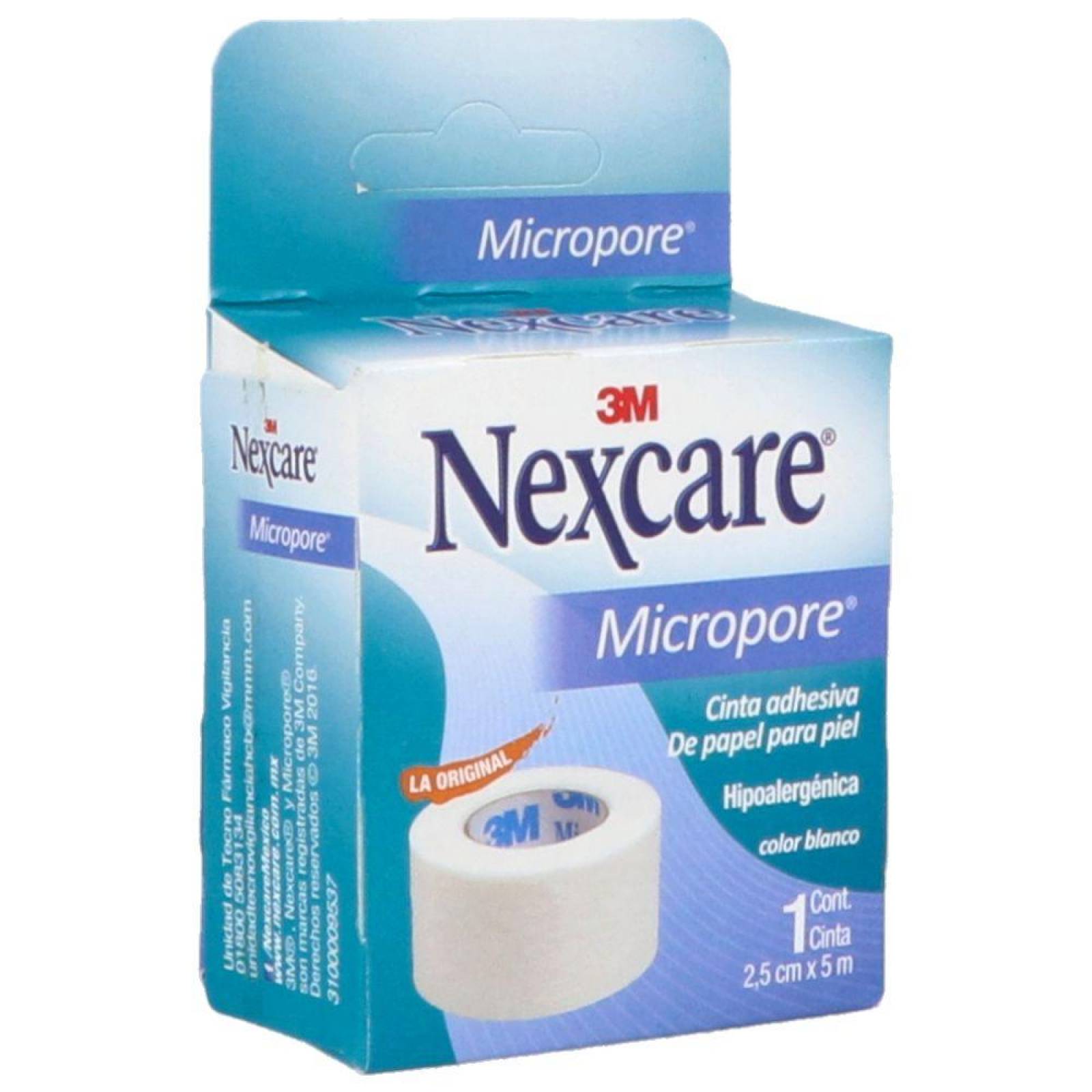 NEXCARE MICROPORE X 2.5CM 5M CAJA CON 1 PIEZA 