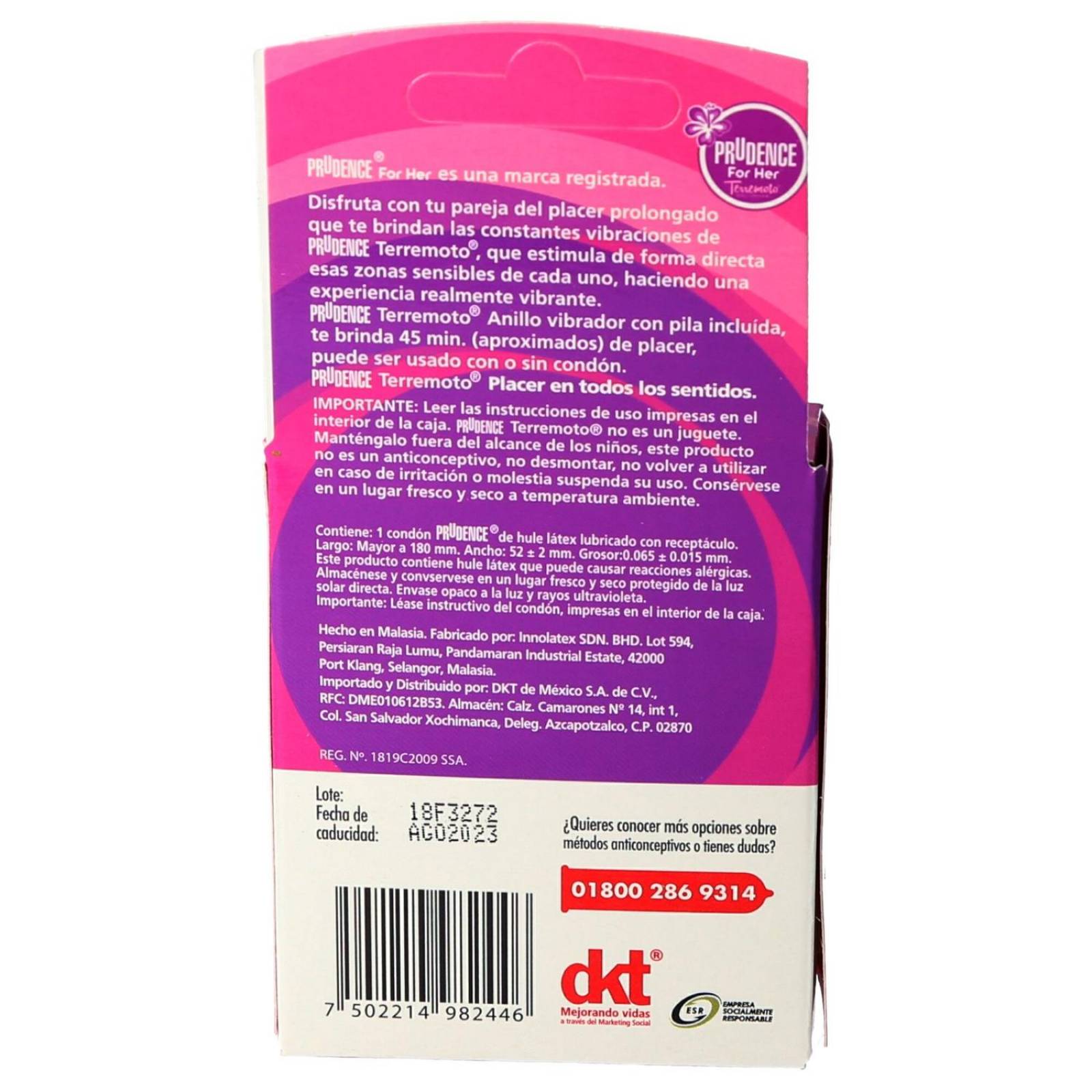 Prudence Anillo Vibrador Terremoto Caja Con 1 Pieza 