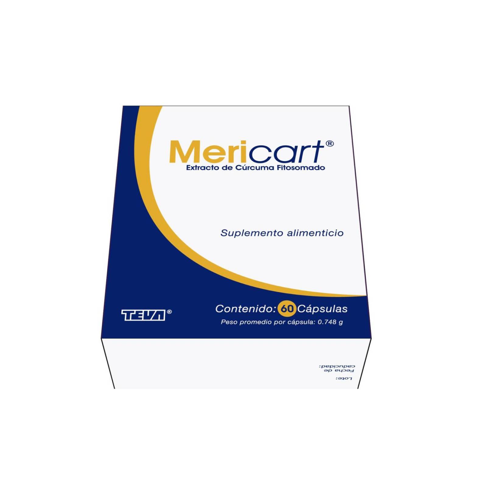 Mericart Suplemeto Alimenticio 500 mg Caja Con 60 Cápsulas 