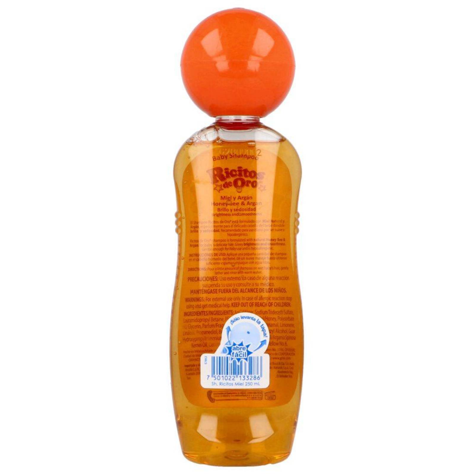 Baby Shampoo Ricitos De Oro Miel Botella Con 250mL 